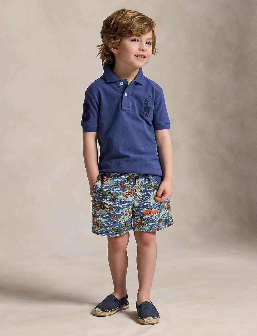Ralph Lauren Kids - Big Pony Cotton Mesh Polo Shirt - kurzärmelig - light navy/c5935 - 0