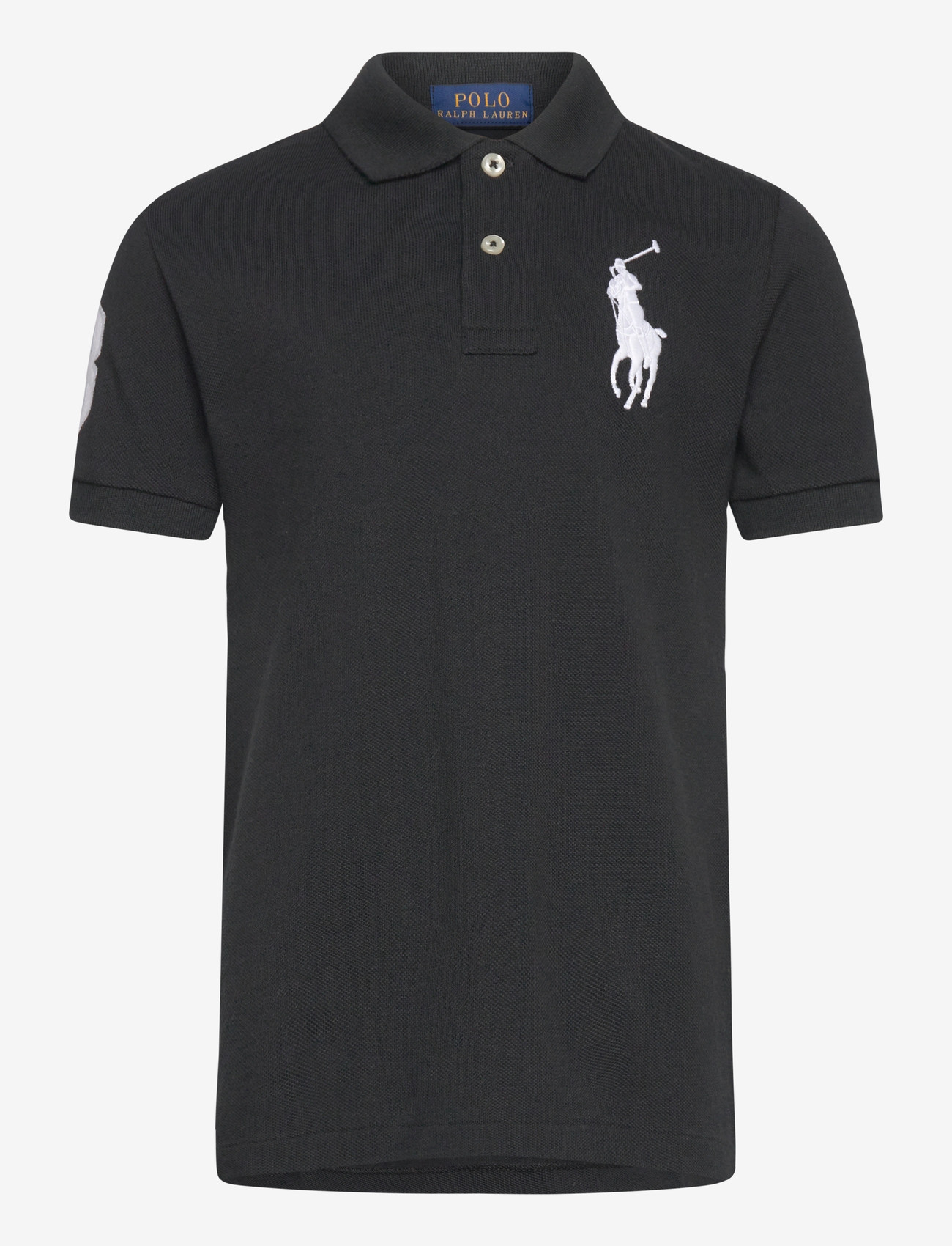 Ralph Lauren Kids - Big Pony Cotton Mesh Polo Shirt - short-sleeved polos - polo black/c1730 - 0
