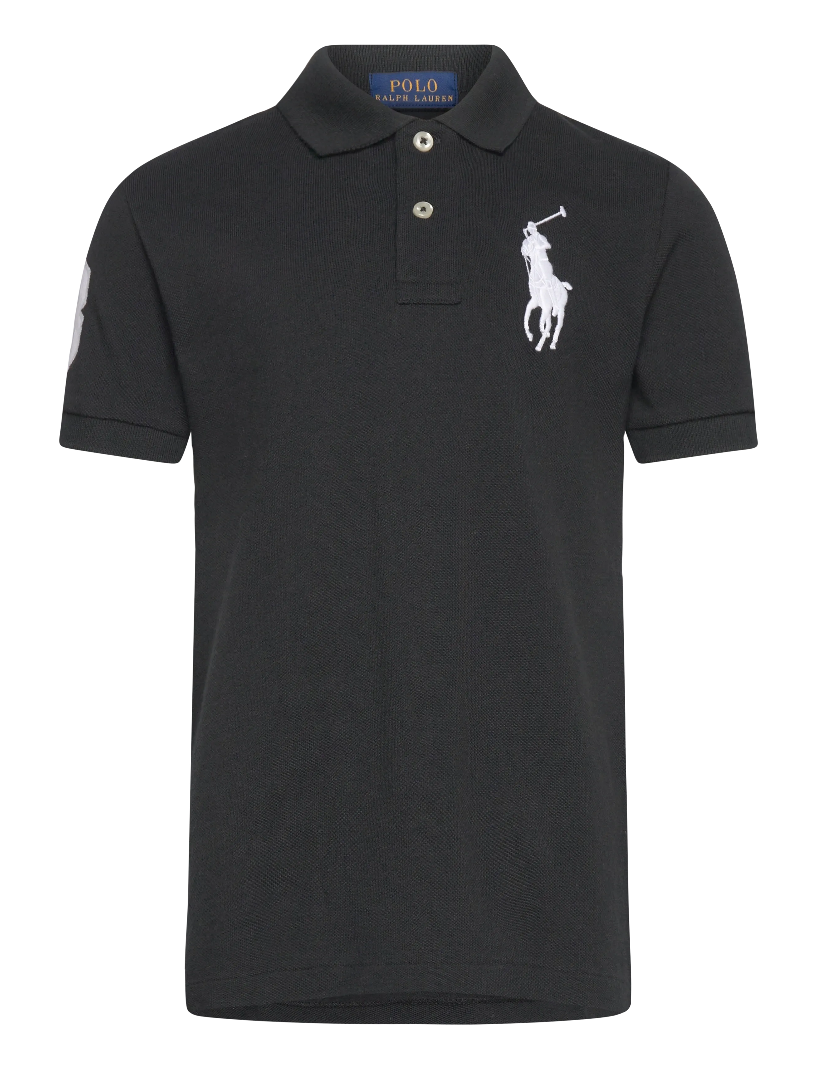 Ralph Lauren Kids Big Pony Cotton Mesh Polo Shirt - Polo Ralph Lauren - POLO BLACK/C1730 / grey