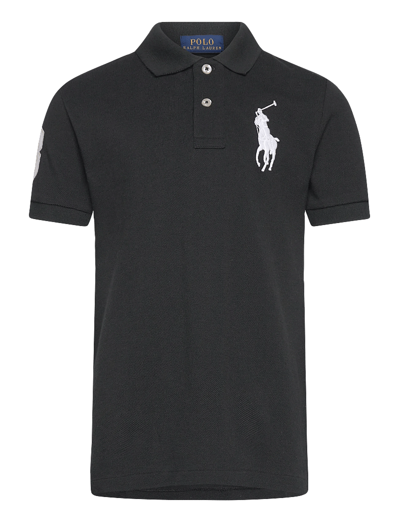 Ralph Lauren Kids - Big Pony Cotton Mesh Polo Shirt - short-sleeved polos - polo black/c1730 - 0