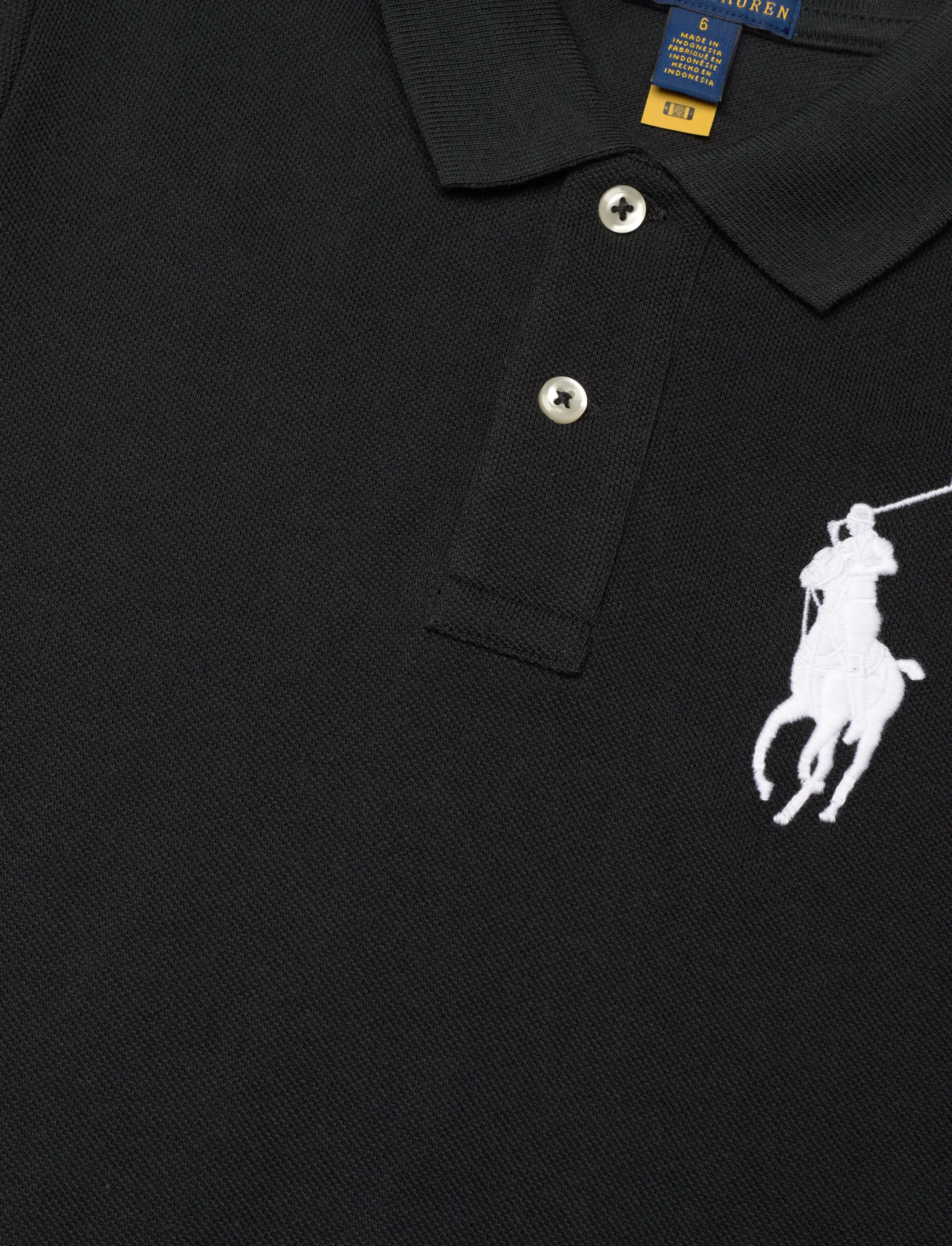 Ralph Lauren Kids - Big Pony Cotton Mesh Polo Shirt - polo black/c1730 - 3