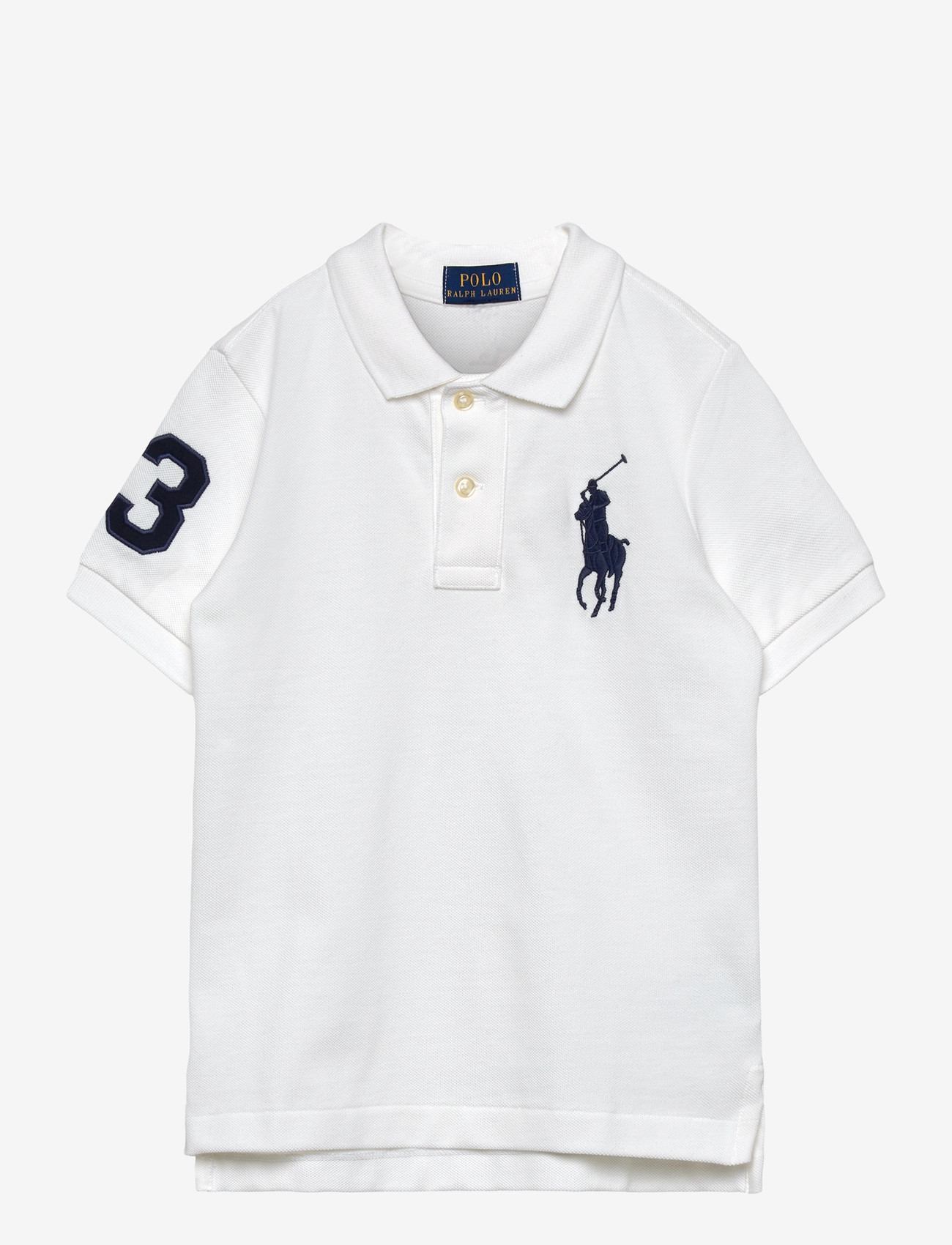 Ralph Lauren Kids - Big Pony Cotton Mesh Polo Shirt - kurzärmelig - white/c7996 - 0
