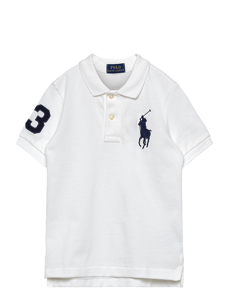 Ralph Lauren Kids - Big Pony Cotton Mesh Polo Shirt - kurzärmelig - white/c7996 - 0