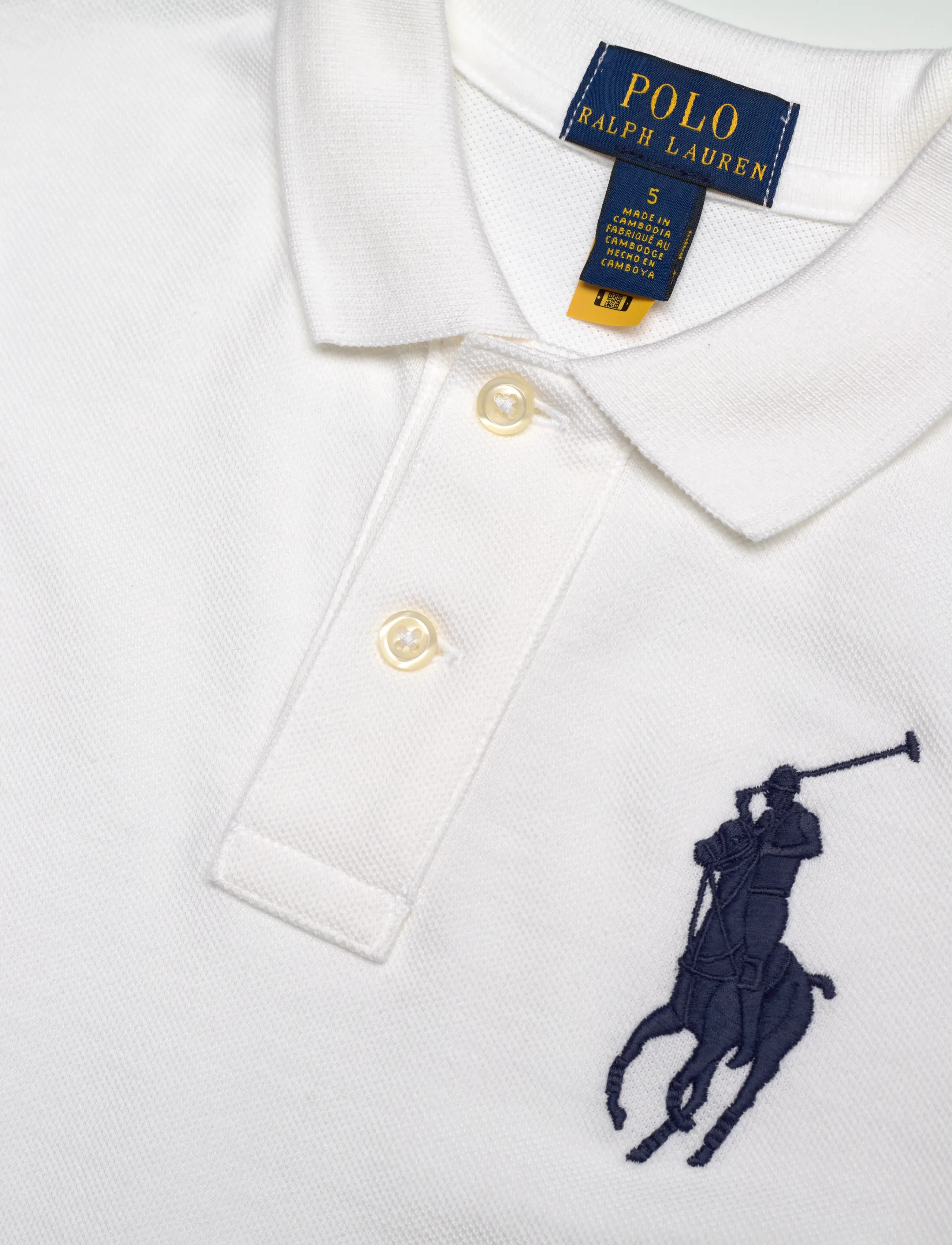 Ralph Lauren Kids - Big Pony Cotton Mesh Polo Shirt - white/c7996 - 2