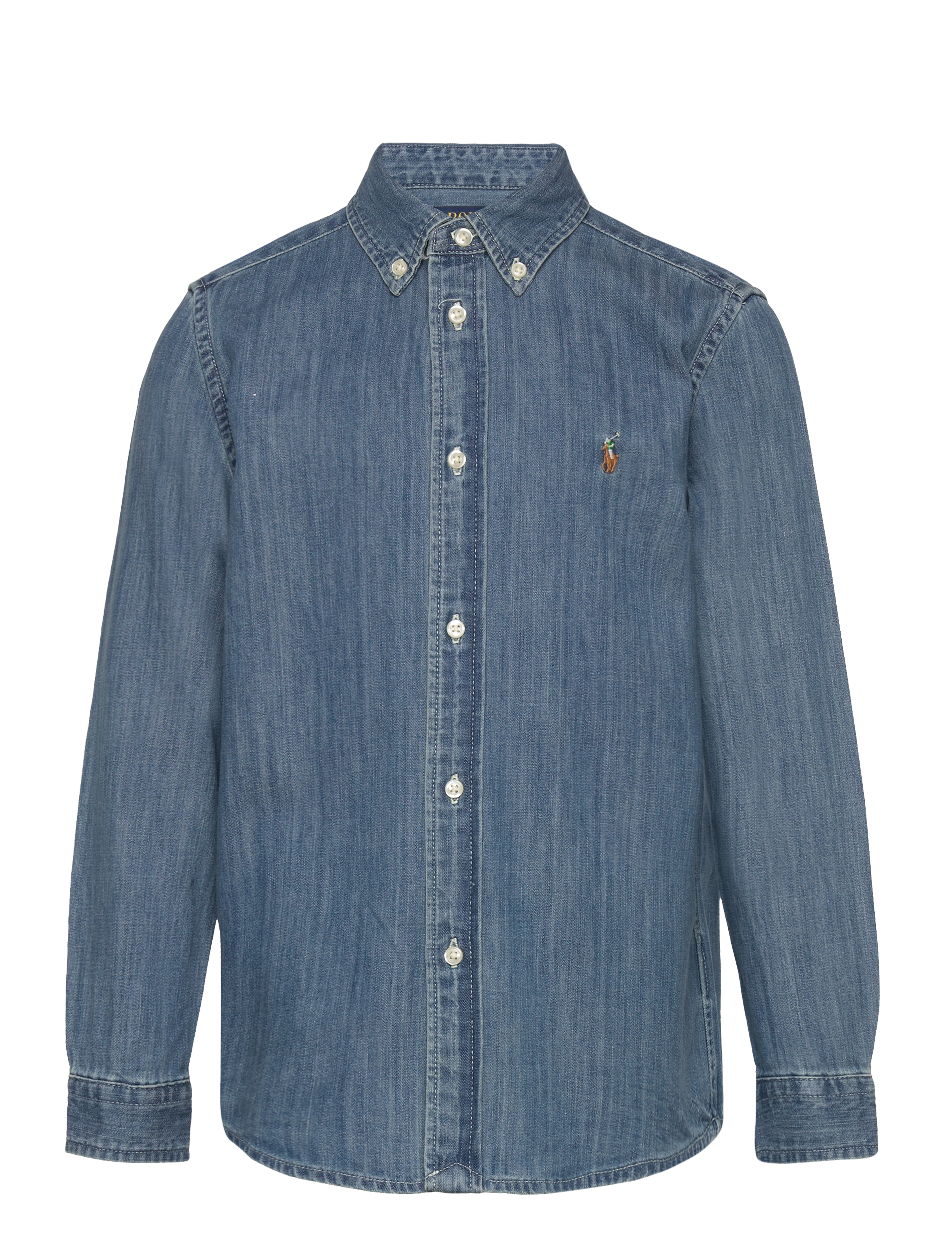 Ralph Lauren Kids Cotton Denim Shirt - Oberteile - DK BLUE / blue