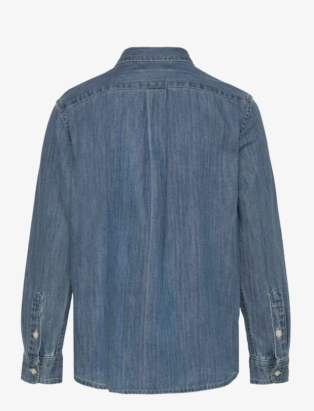 Ralph Lauren Kids - Cotton Denim Shirt - langärmlige hemden - dk blue - 1