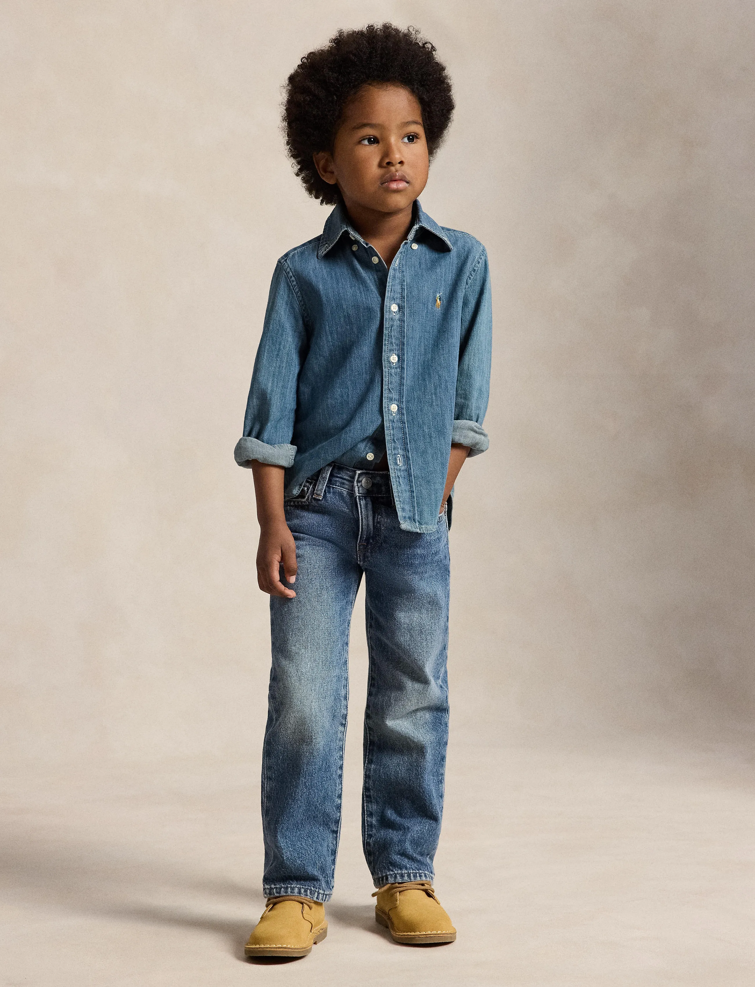 Ralph Lauren Kids Cotton Denim Shirt - Hemden - DK BLUE / blue