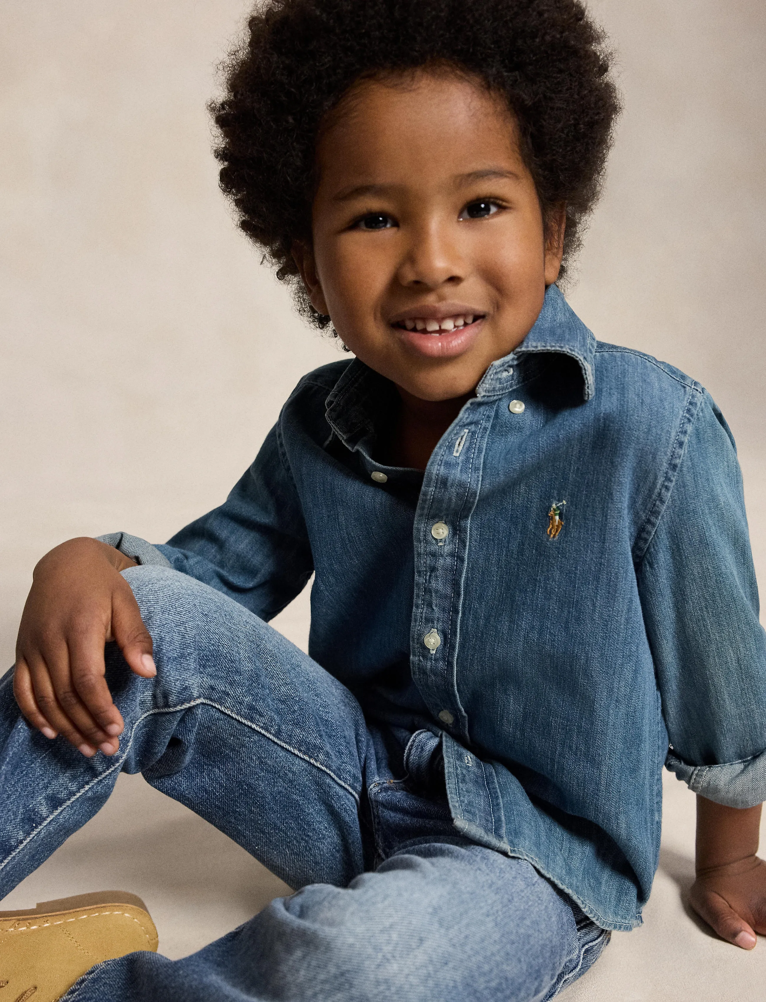 Ralph Lauren Kids - Cotton Denim Shirt - dk blue - 5