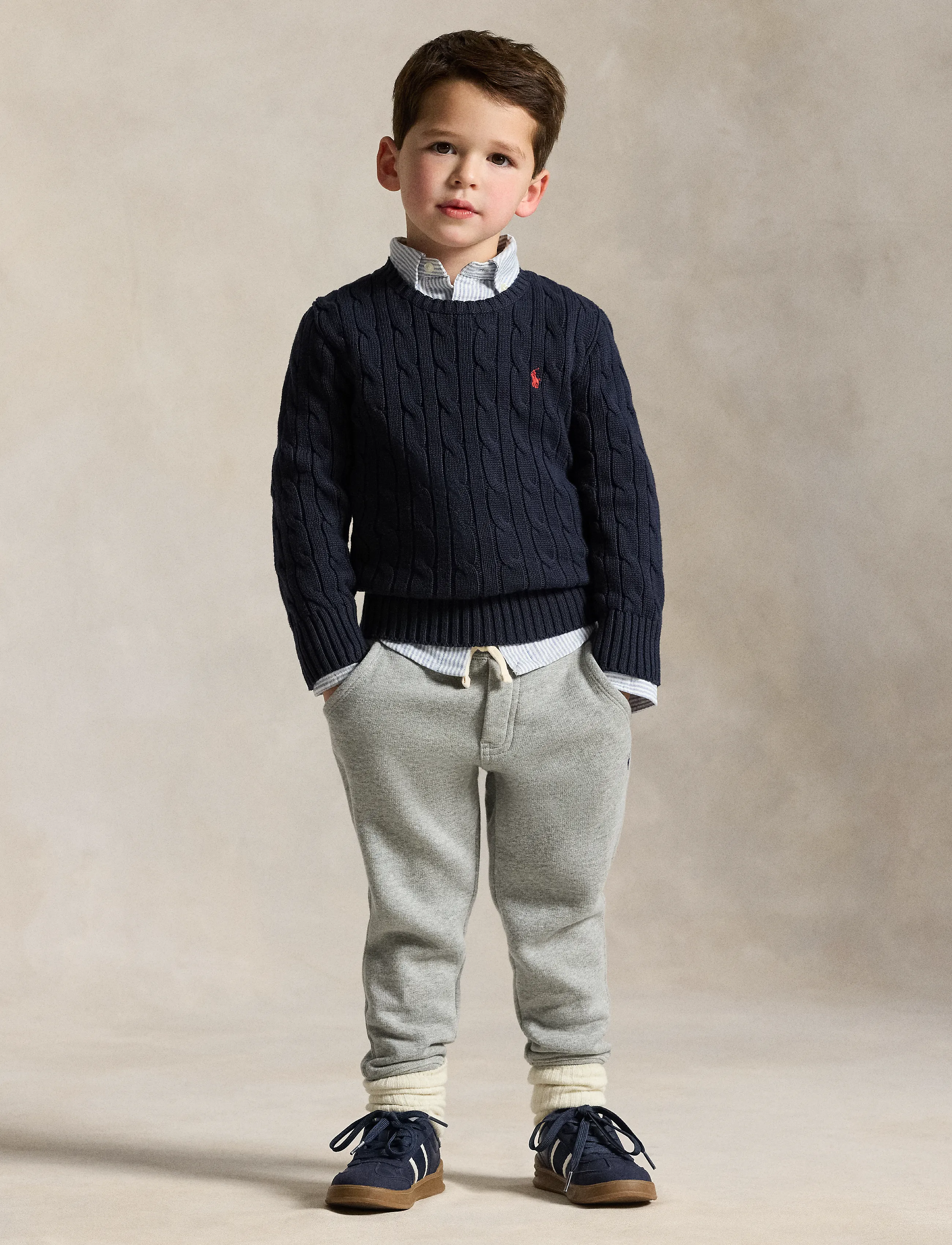 Ralph Lauren Kids Fleece Jogger Pant - Bottoms - DARK SPORT HEATHE / grey