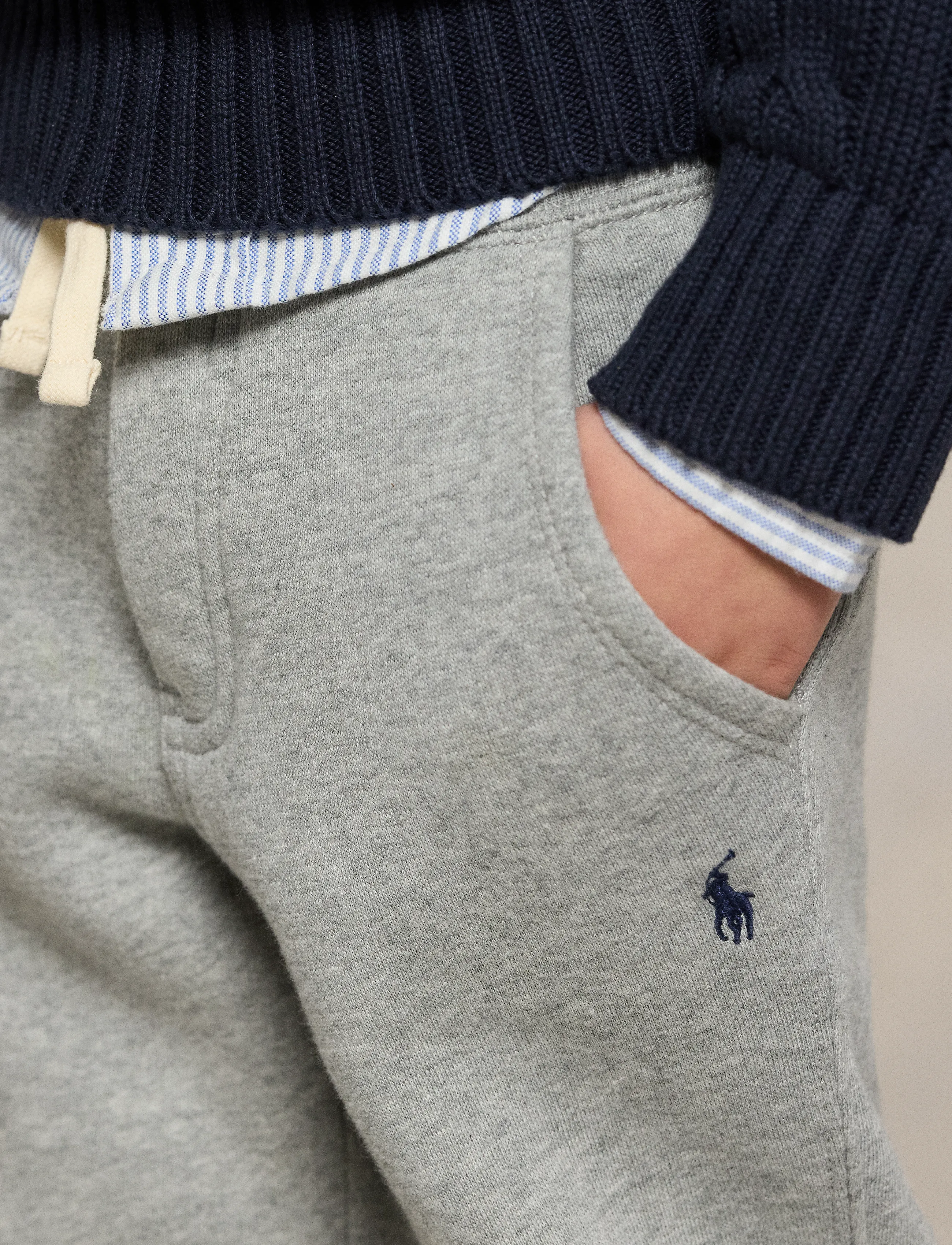 Ralph Lauren Kids - Fleece Jogger Pant - sweatpants - dark sport heathe - 3