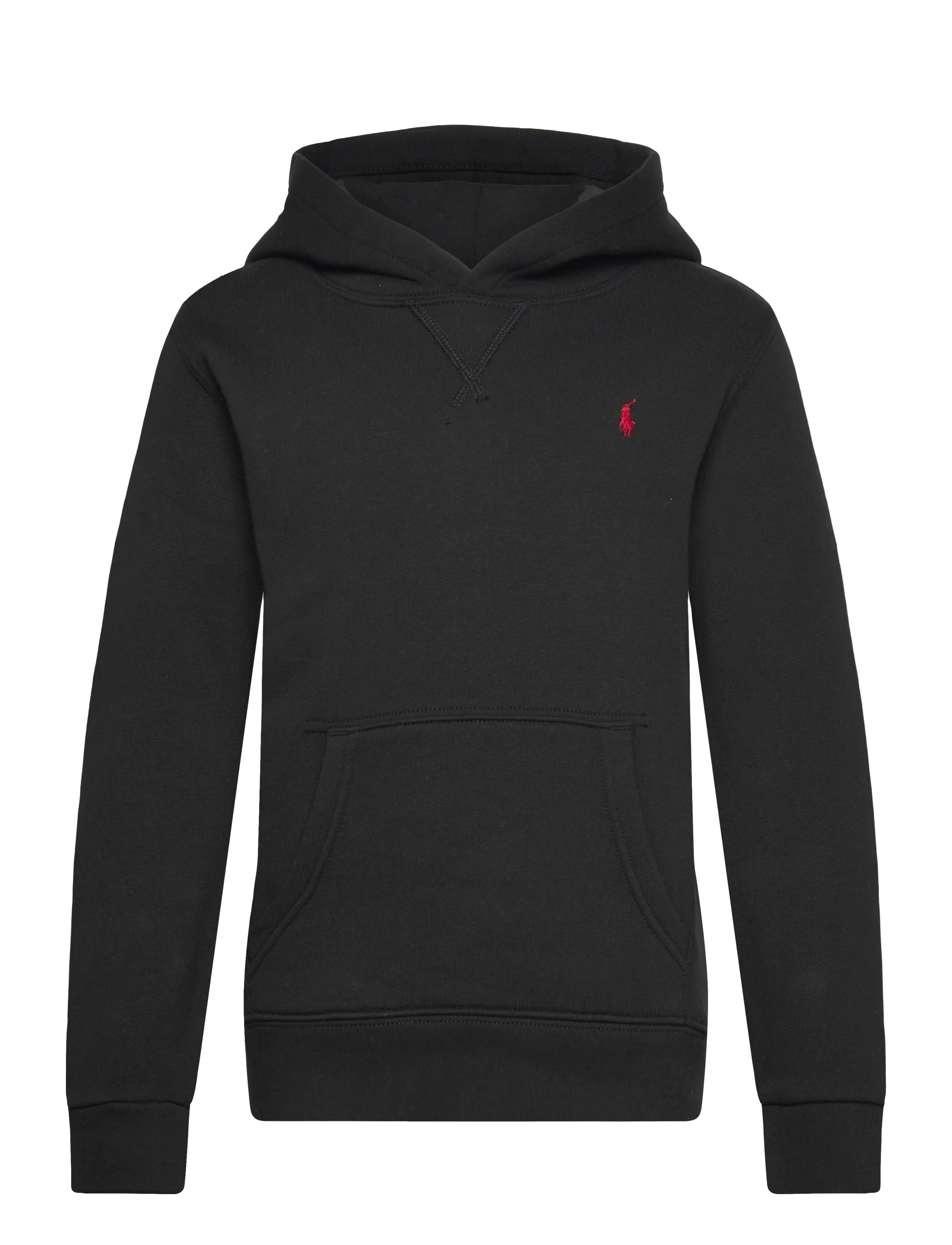 Ralph Lauren Kids SEASONAL FLEECE-LS PO HOOD-TP-KNT - Sweatshirts & Hættetrøjer - POLO BLACK/C3870 / black