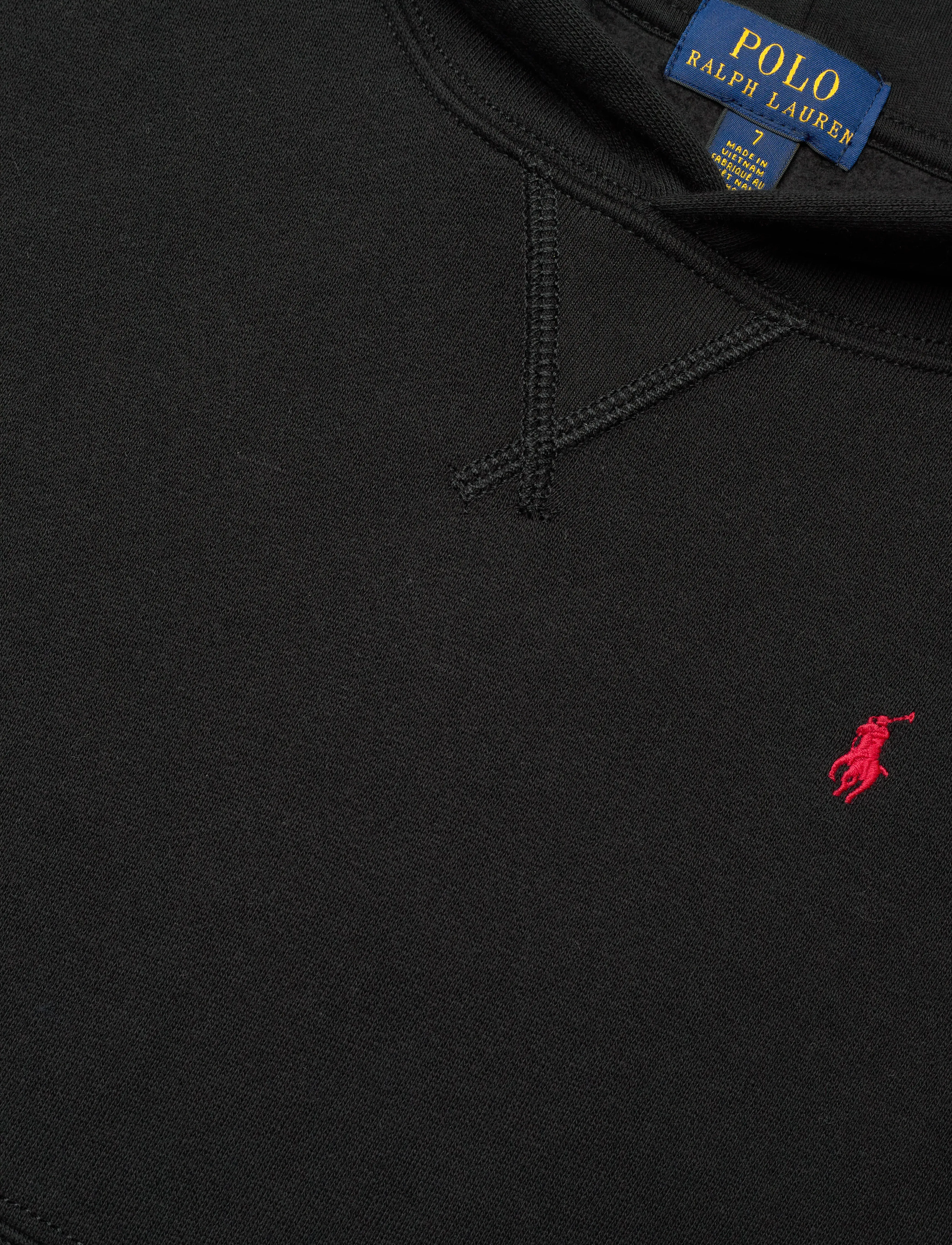 Ralph Lauren Kids - SEASONAL FLEECE-LS PO HOOD-TP-KNT - hættetrøjer - polo black/c3870 - 2