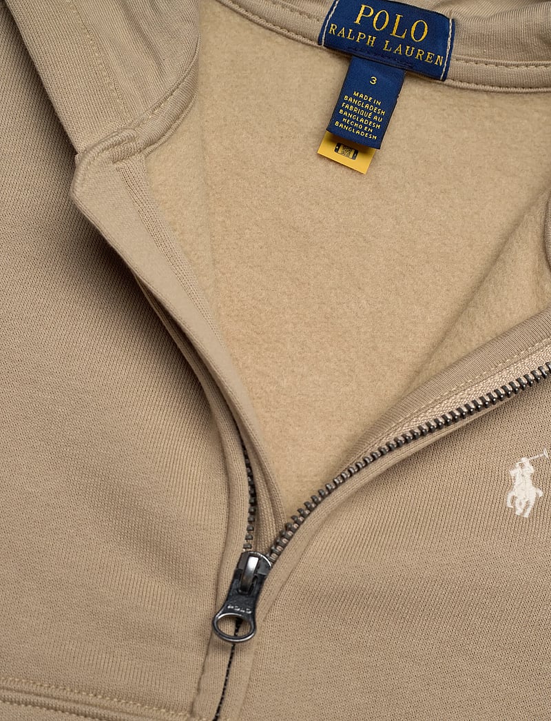 Ralph Lauren Kids - Fleece Full-Zip Hoodie - huvtröjor - classic khaki/c81 - 2