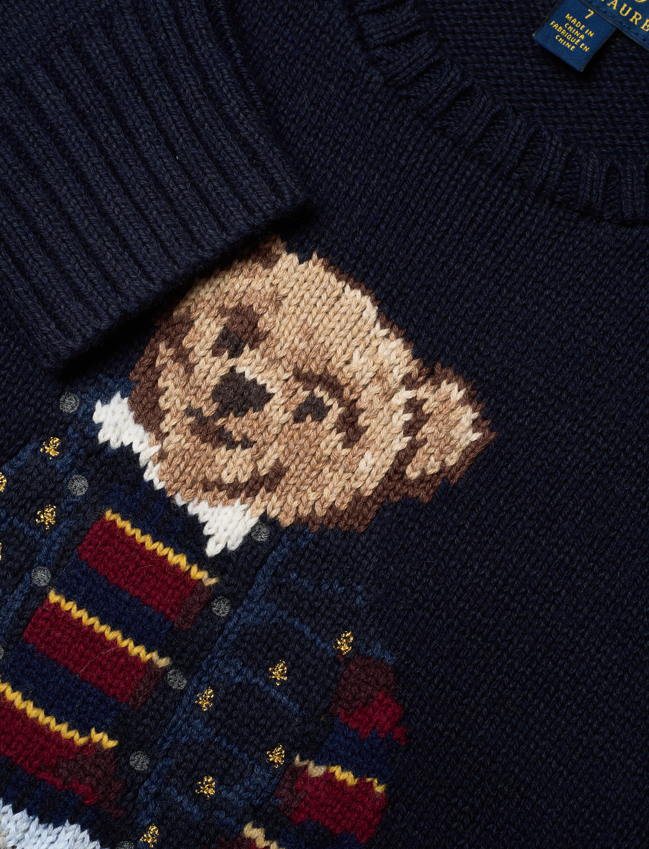 Ralph Lauren Kids - Polo Bear Cotton-Blend Sweater - rl navy - 5