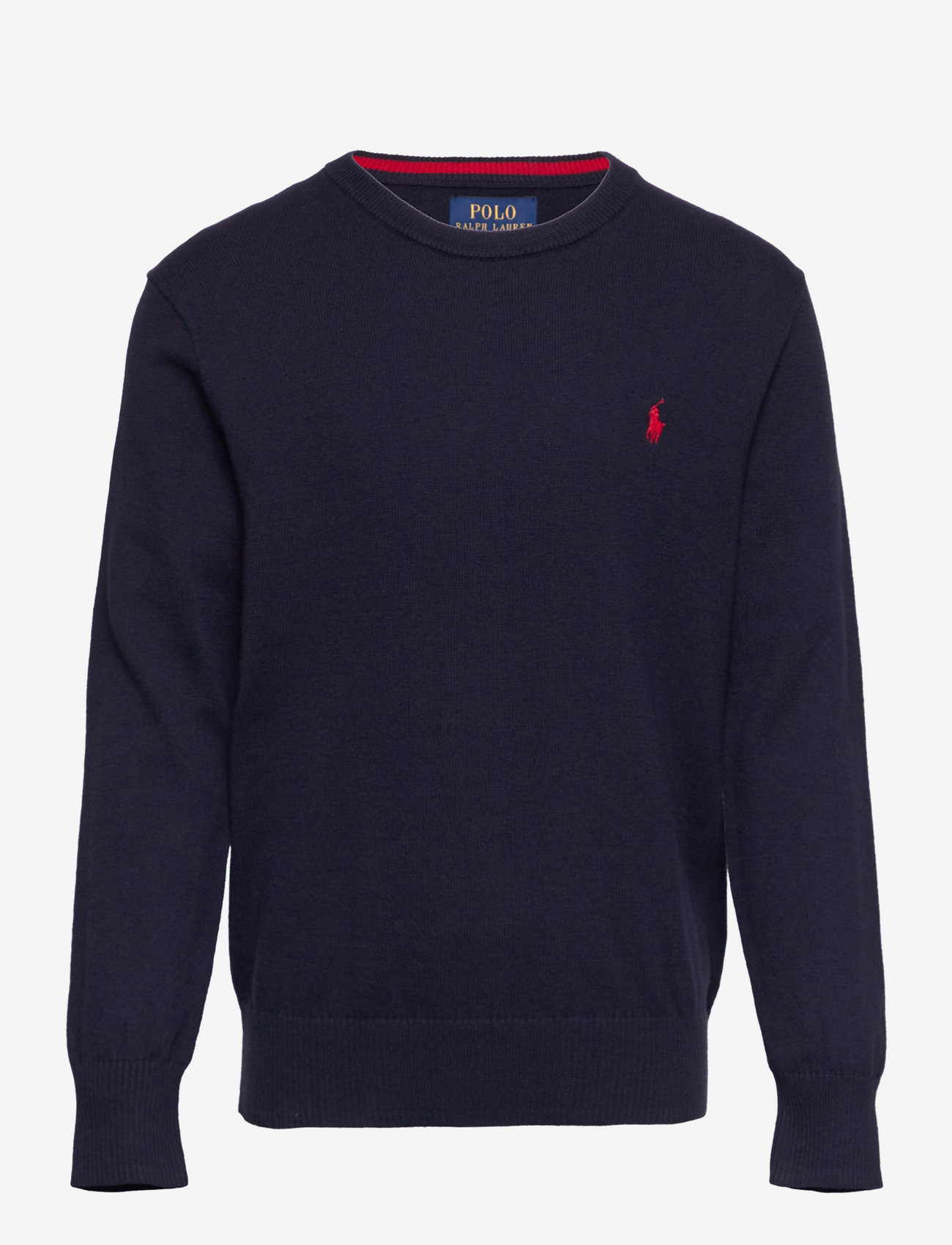 Ralph Lauren Kids - Cotton Crewneck Sweater - trøjer - rl navy/c3822 - 0