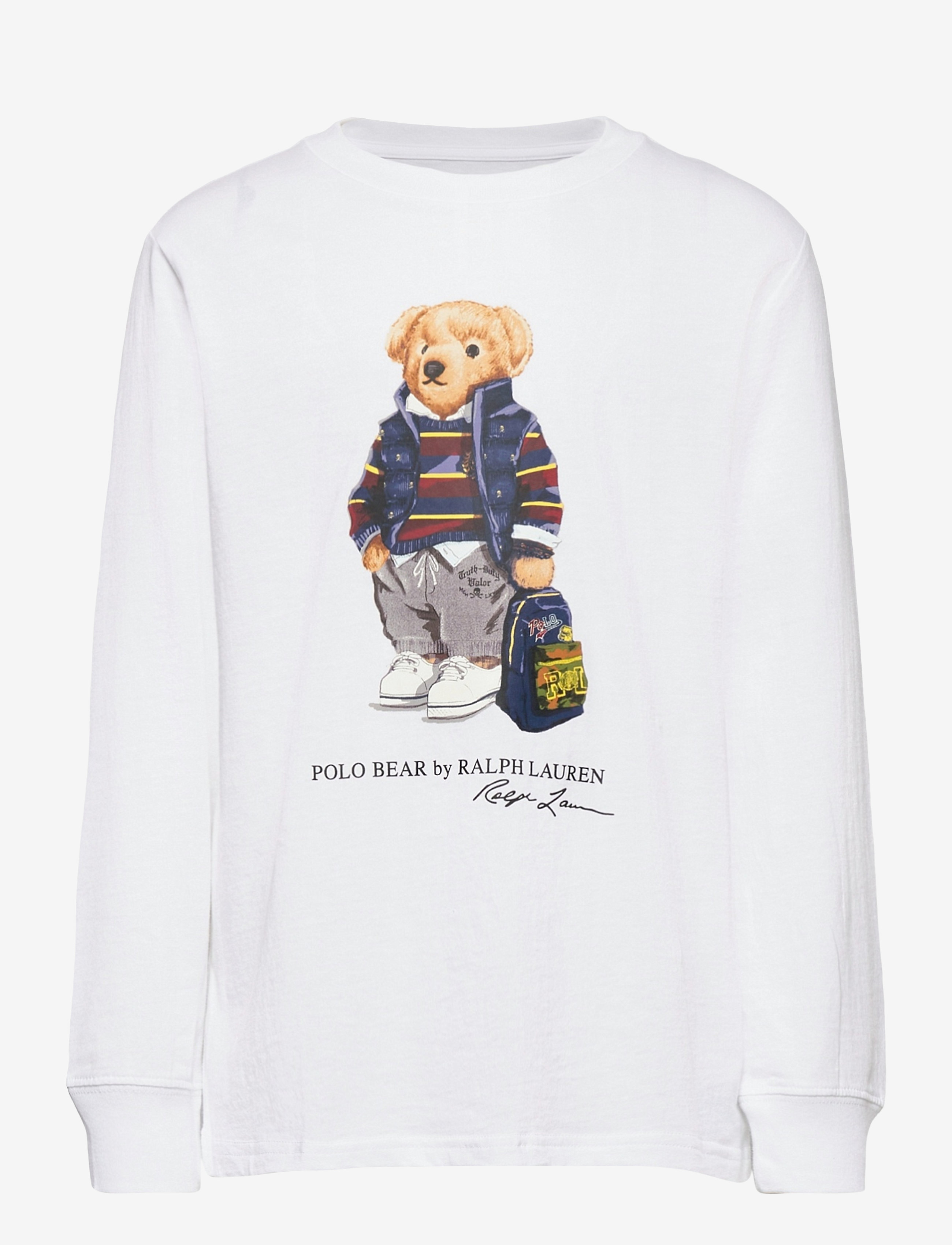Ralph Lauren Kids - 30/1 BASIC JERSEY-LS CN-TP-TSH - white - 0