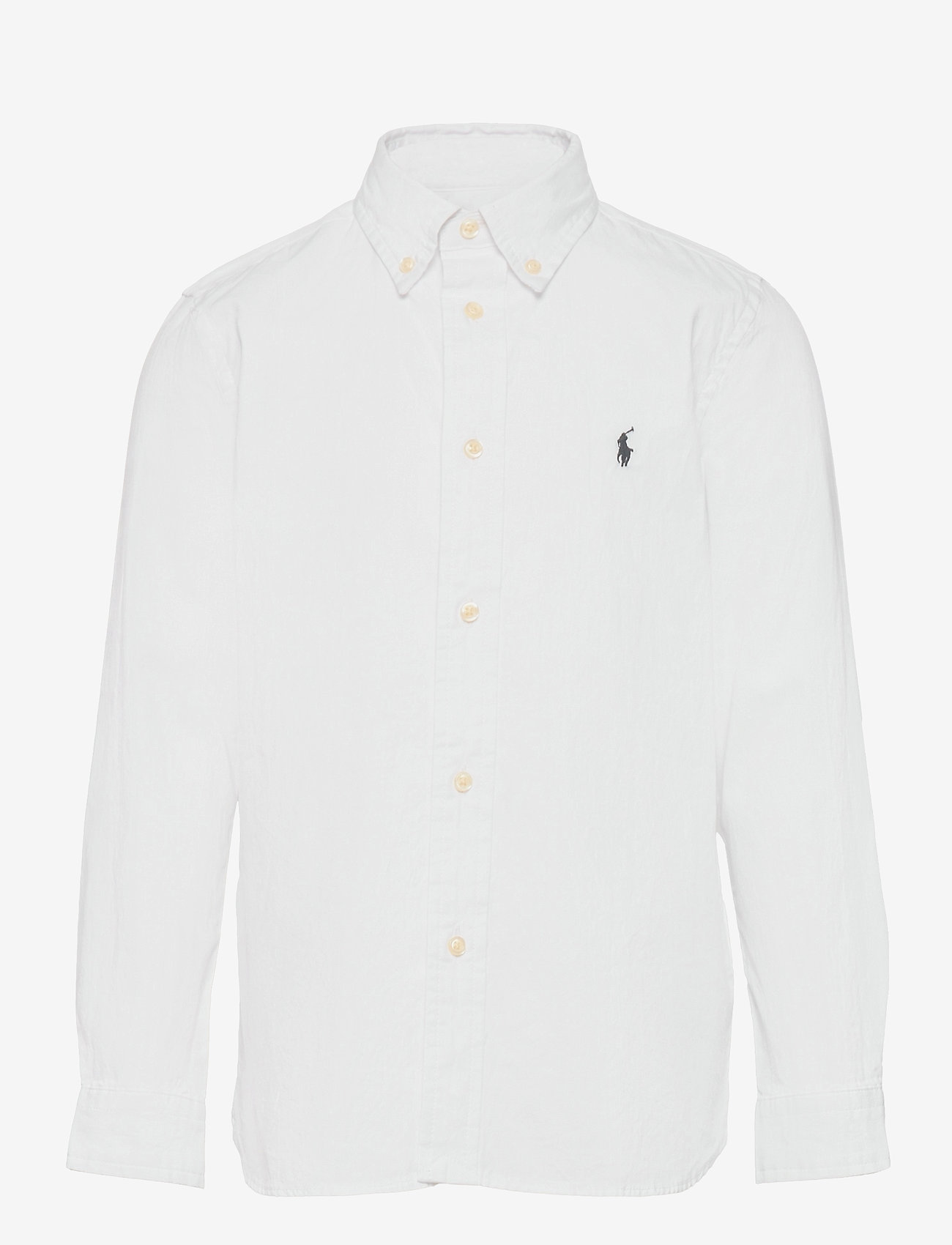 Ralph Lauren Kids - Slim Fit Cotton Oxford Shirt - krekli ar garām piedurknēm - white - 0