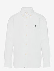 Ralph Lauren Kids - Slim Fit Cotton Oxford Shirt - krekli ar garām piedurknēm - white - 0