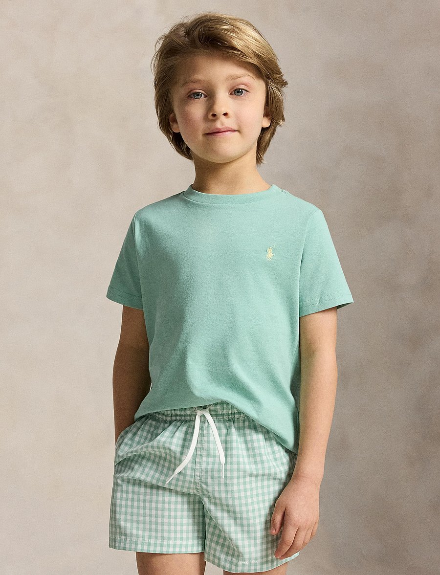 Ralph Lauren Kids - Cotton Jersey Crewneck Tee - lühikeste varrukatega t-särgid - celadon/c1168 - 3