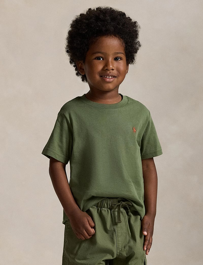 Ralph Lauren Kids - Cotton Jersey Crewneck Tee - lühikeste varrukatega t-särgid - mint olive/c8702 - 4
