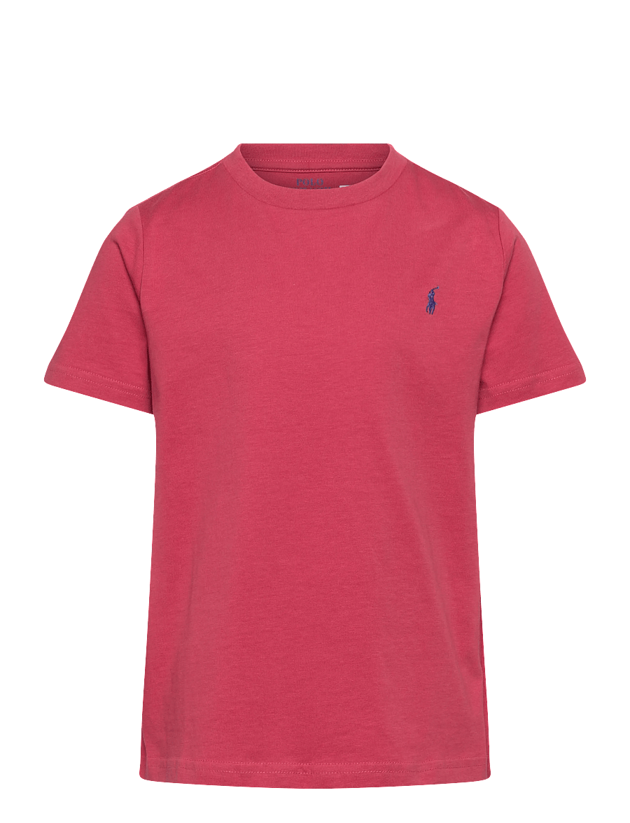 Ralph Lauren Kids - Cotton Jersey Crewneck Tee - kurzärmelige - nantucket red/c73 - 0