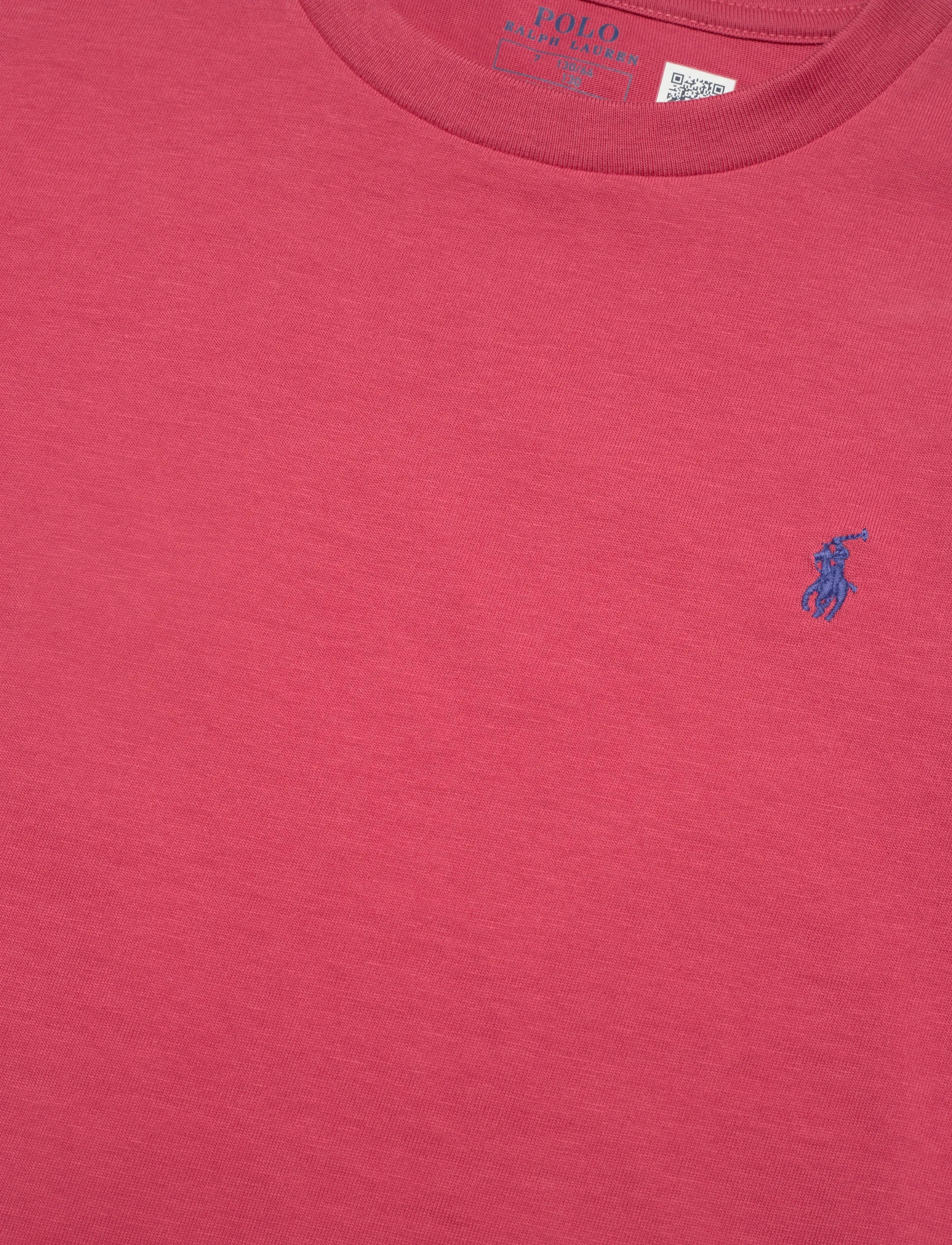 Ralph Lauren Kids - Cotton Jersey Crewneck Tee - kortærmede t-shirts - nantucket red/c73 - 2
