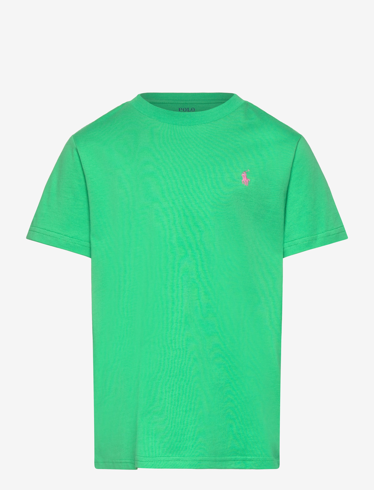Ralph Lauren Kids - Cotton Jersey Crewneck Tee - kortärmade t-shirts - plato green/c3664 - 0