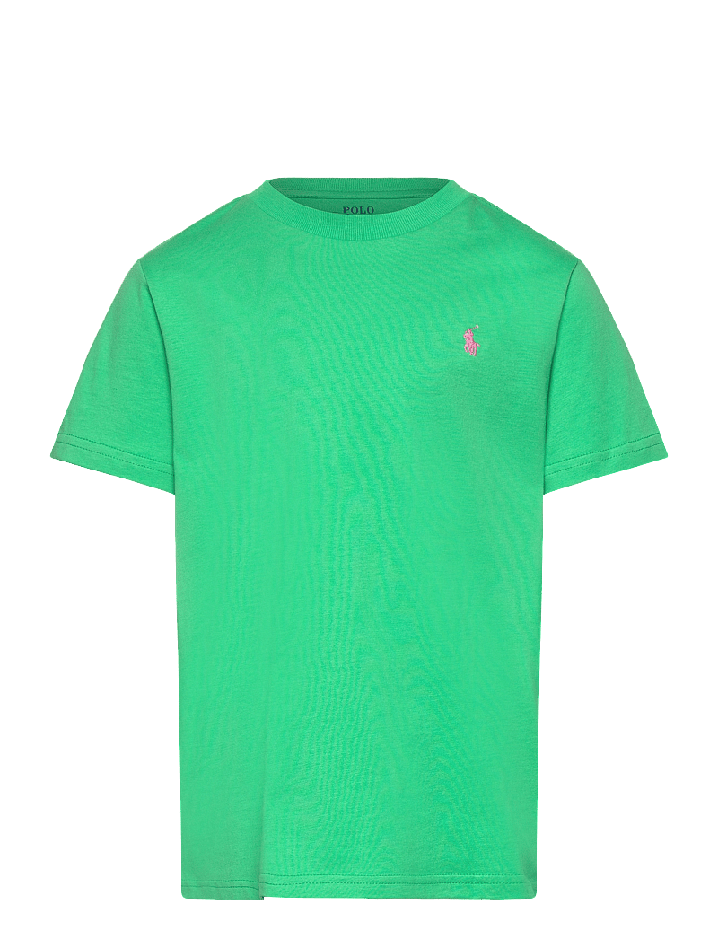 Ralph Lauren Kids - Cotton Jersey Crewneck Tee - kortärmade t-shirts - plato green/c3664 - 0