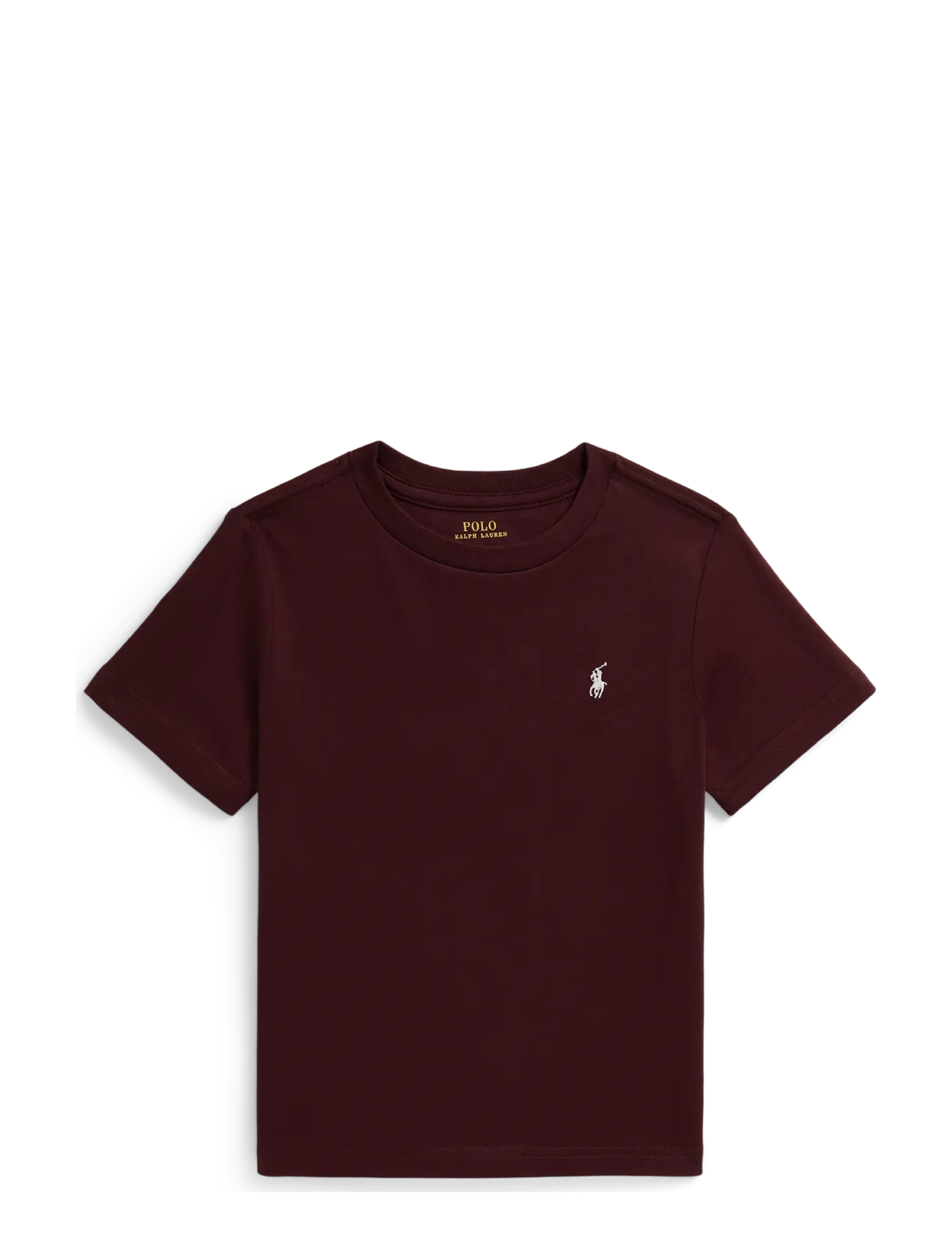 Ralph Lauren Kids Cotton Jersey Crewneck Tee - Shop by size - RICH RUBY/C8154 / burgundy