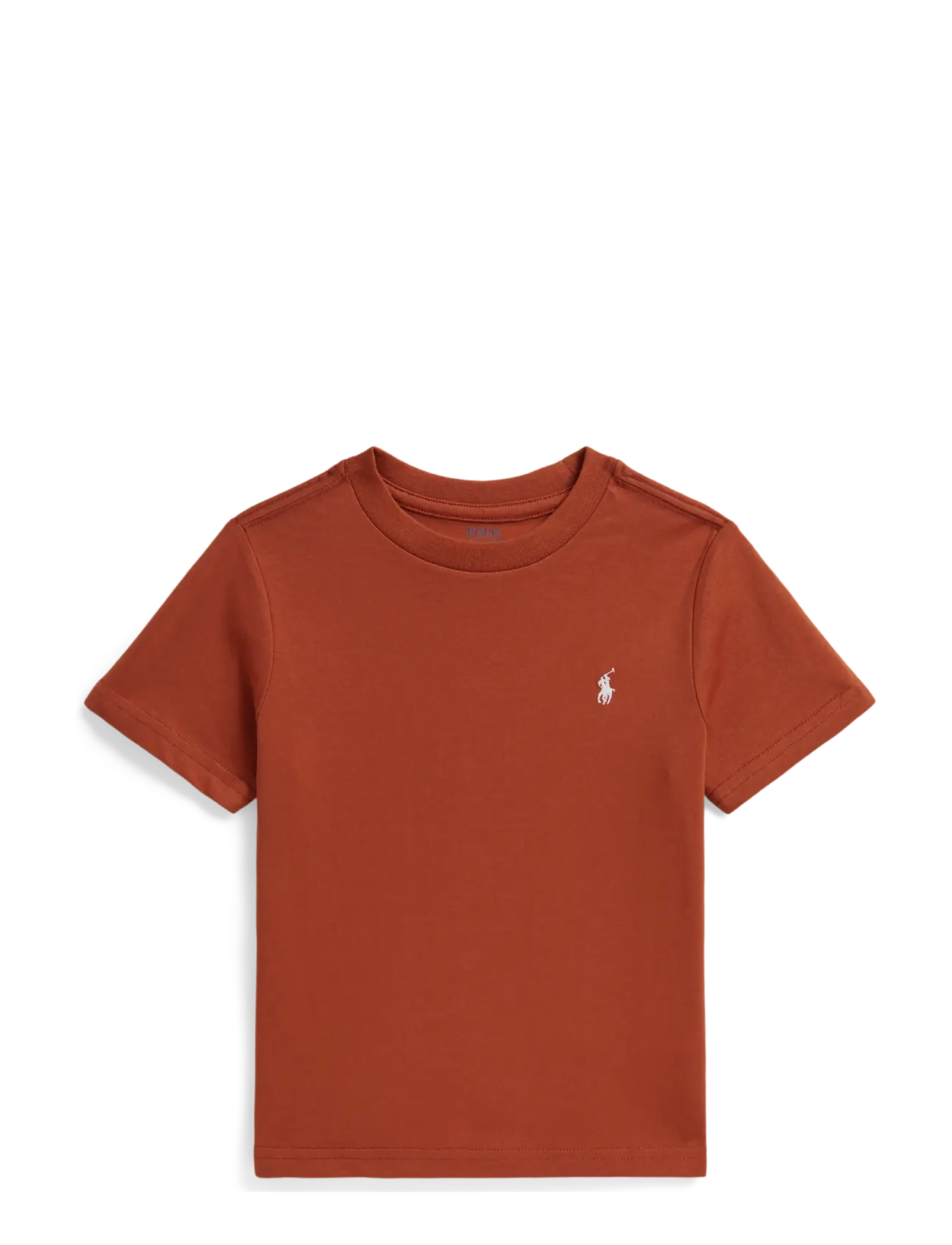 Ralph Lauren Kids Cotton Jersey Crewneck Tee - Överdelar - VARSITY ORANGE/C5127 / orange