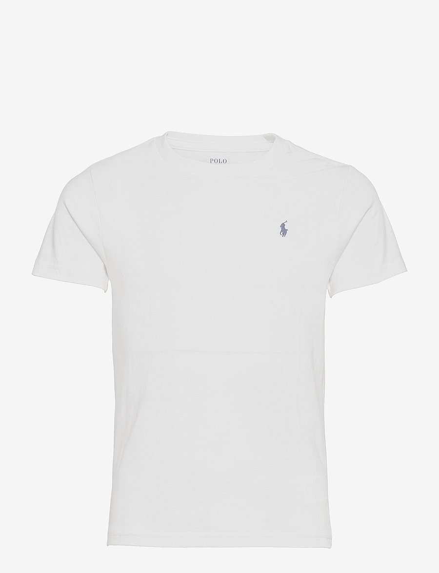 Ralph Lauren Kids - Cotton Jersey Crewneck Tee - kortærmede t-shirts - white - 0