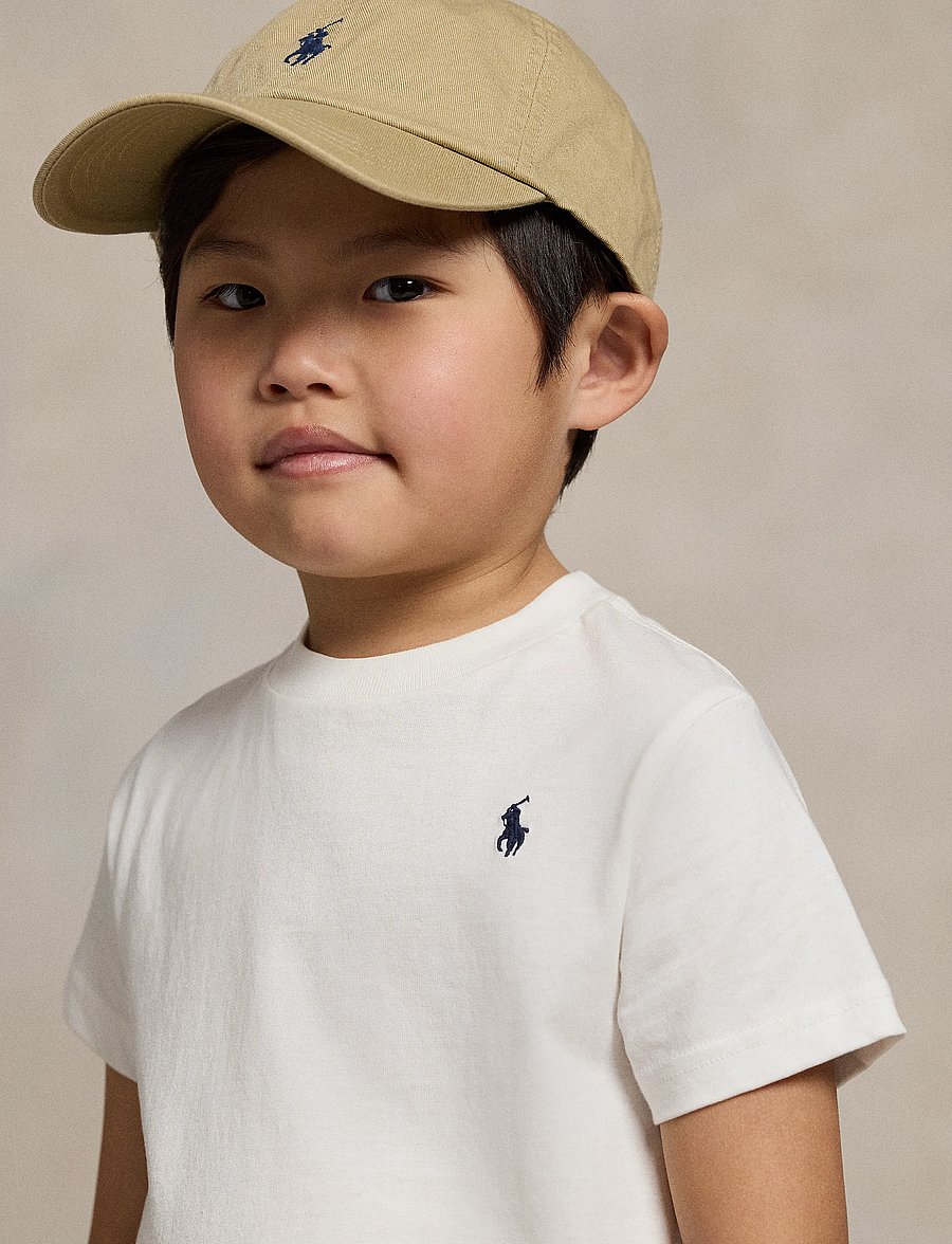 Ralph Lauren Kids - Cotton Jersey Crewneck Tee - kortærmede t-shirts - white - 3