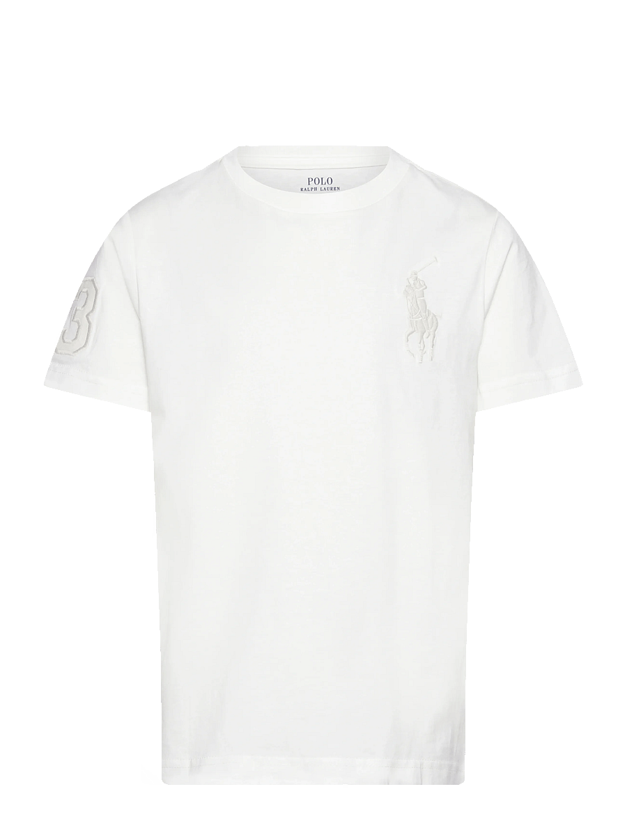 Ralph Lauren Kids - 26/1 JERSEY-SS CN-TP-TSH - kortærmede t-shirts - deckwash white/c8 - 1