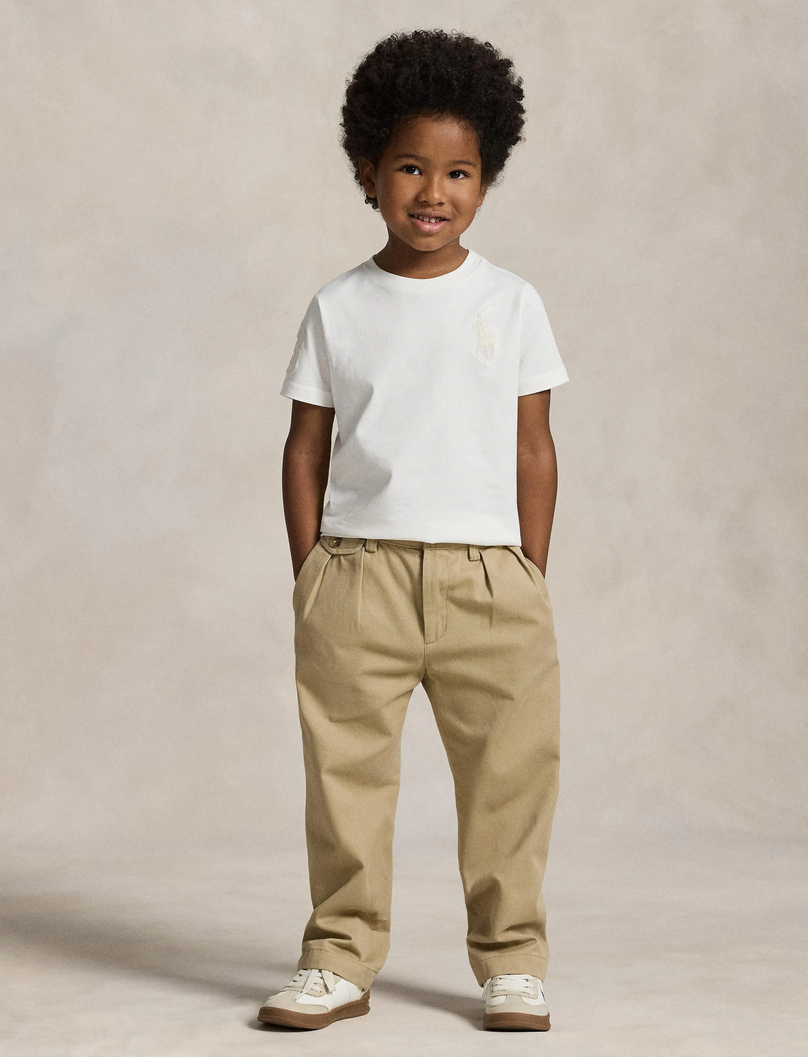 Ralph Lauren Kids Big Pony Cotton Jersey Tee - Short-sleeved t-shirts - DECKWASH WHITE/C8 / cream