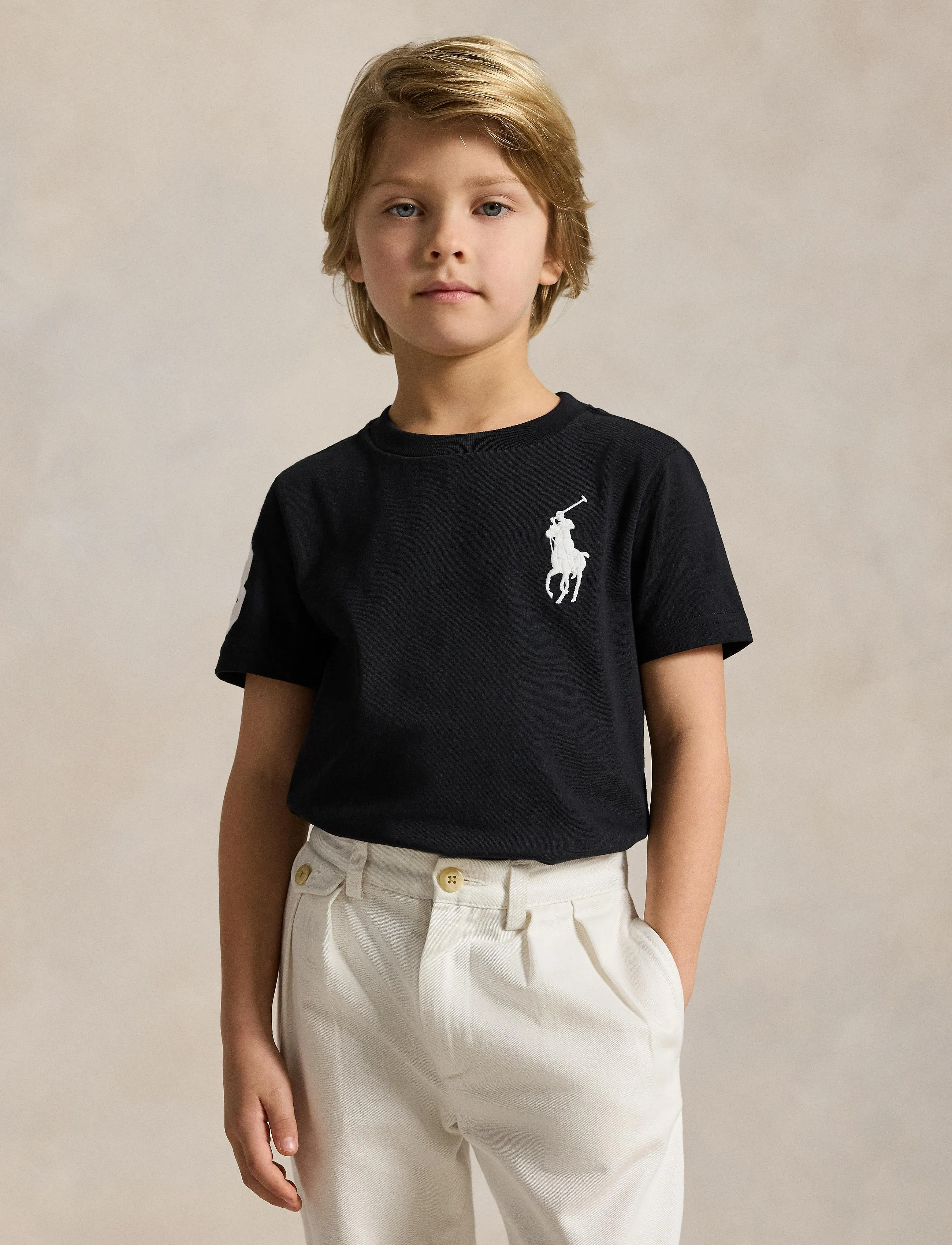 Ralph Lauren Kids - 26/1 JERSEY-SS CN-TP-TSH - kortärmade t-shirts - polo black/c1730 - 3