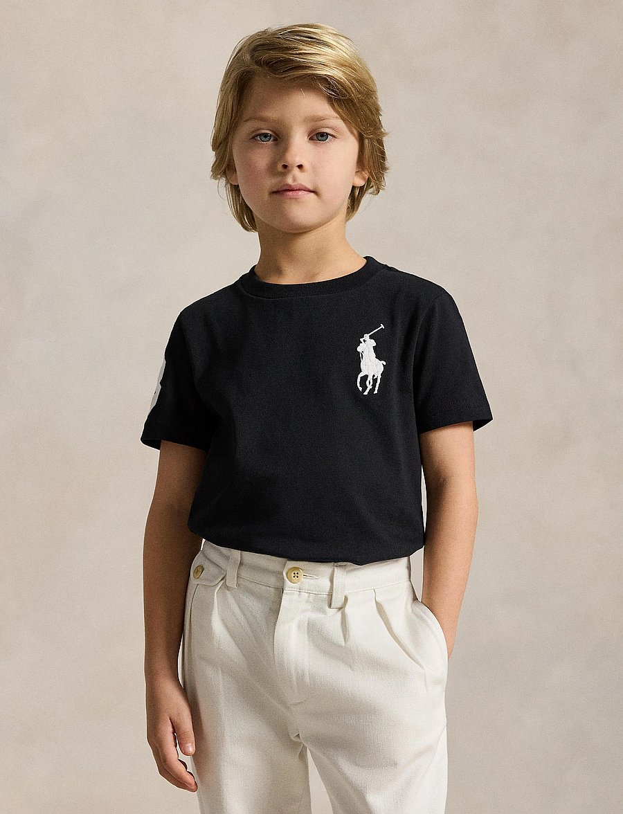 Ralph Lauren Kids - 26/1 JERSEY-SS CN-TP-TSH - kortärmade t-shirts - polo black/c1730 - 3