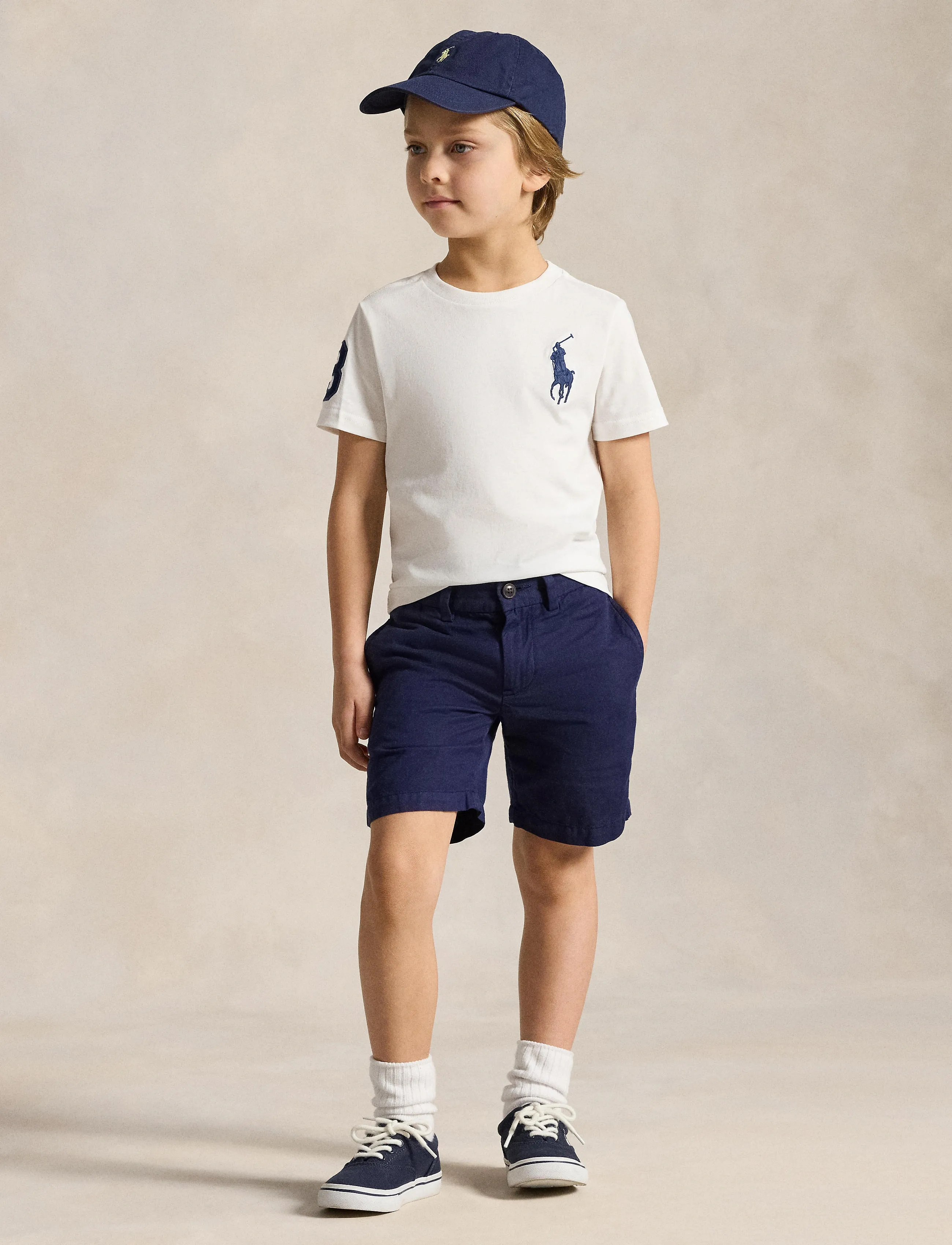 Ralph Lauren Kids 26/1 JERSEY-SS CN-TP-TSH - Oberteile & T-Shirts - WHITE/C7996 / white