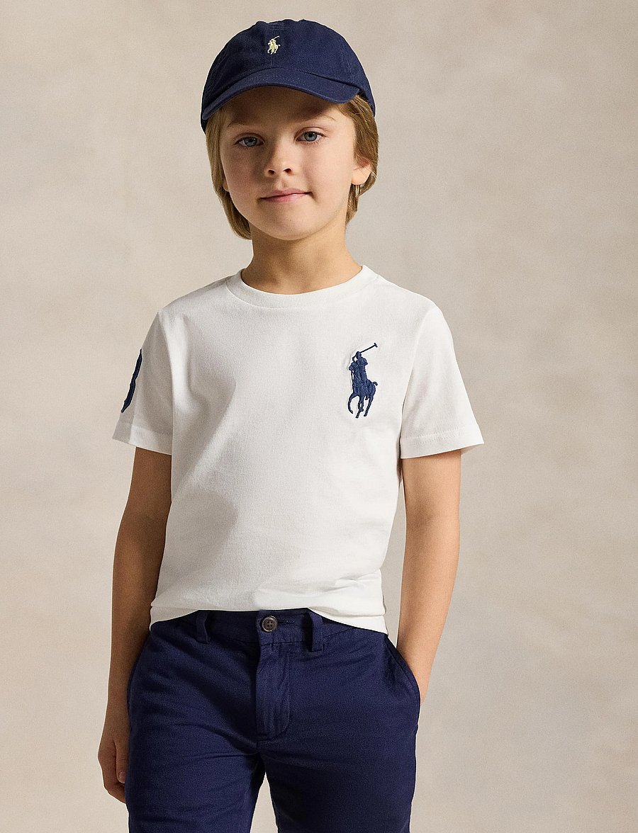 Ralph Lauren Kids - 26/1 JERSEY-SS CN-TP-TSH - kortærmede t-shirts - white/c7996 - 3