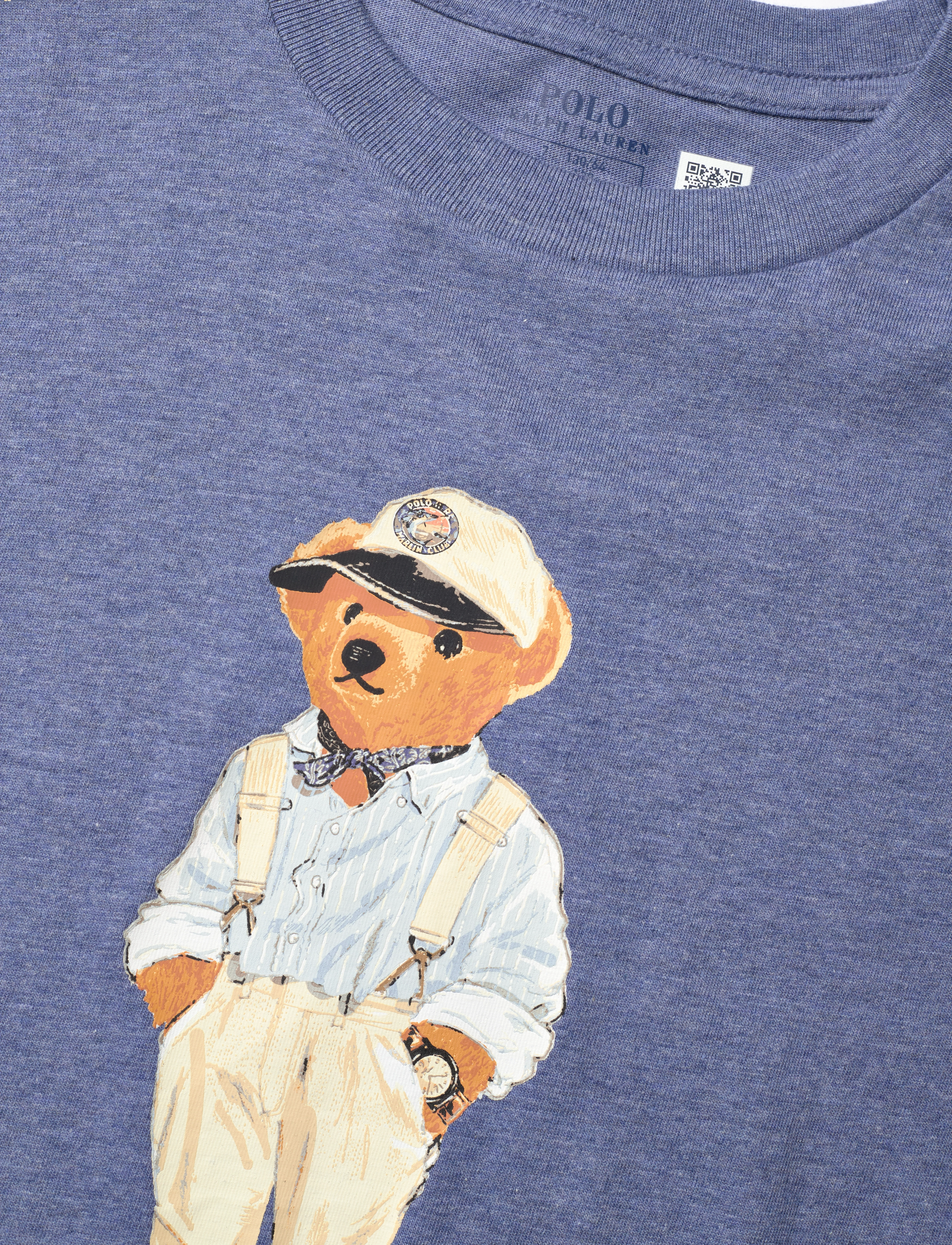 Ralph Lauren Kids - Polo Bear Cotton Jersey Tee - pf24 latc blue ht - 2