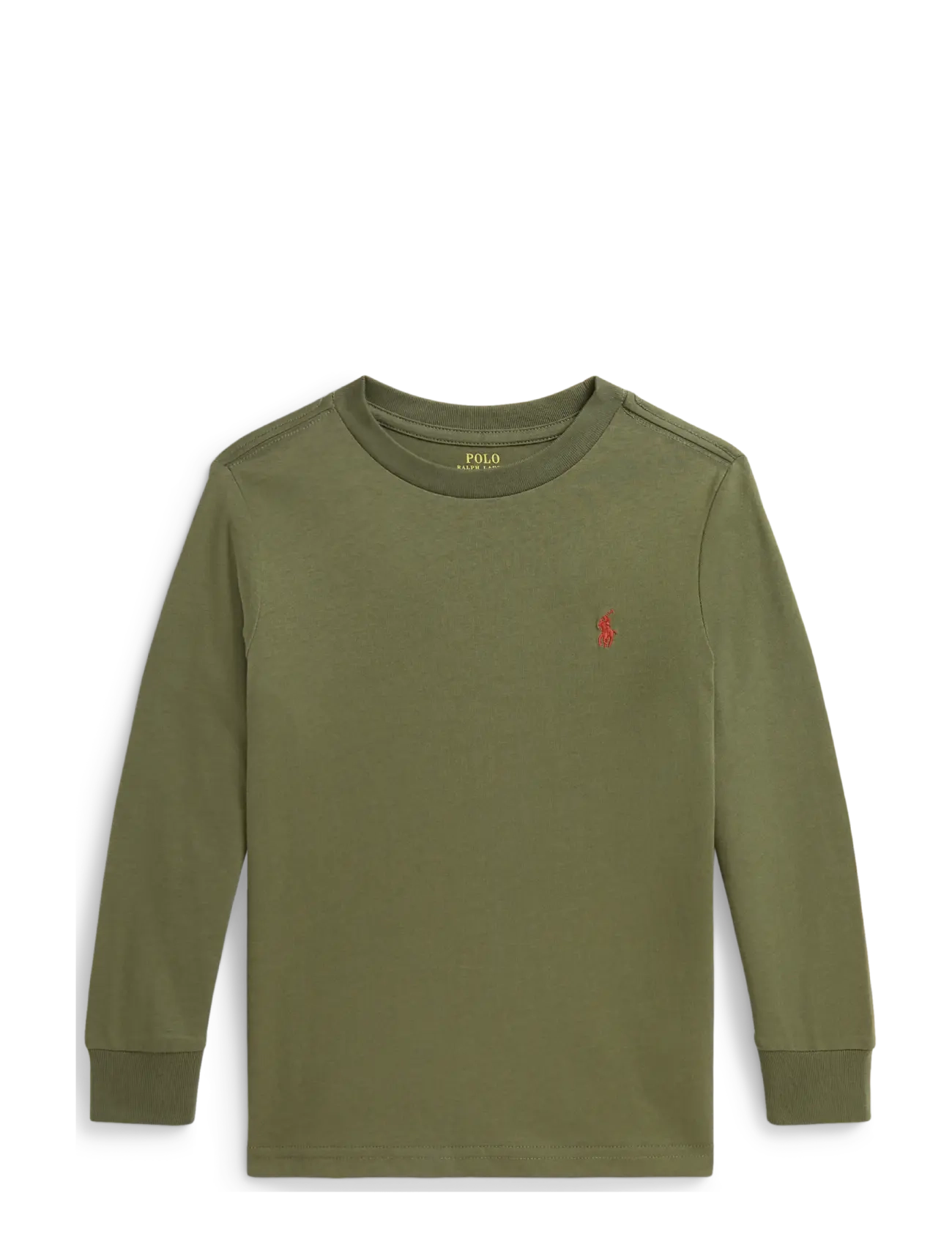 Ralph Lauren Kids - Cotton Jersey Long-Sleeve Tee - pikkade varrukatega t-särgid - cruise olive/c8702 - 1