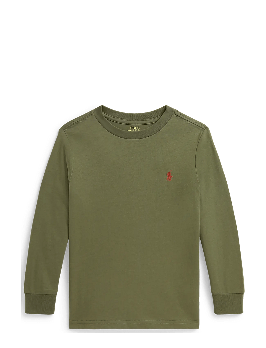 Ralph Lauren Kids - Cotton Jersey Long-Sleeve Tee - langärmelig - cruise olive/c8702 - 1