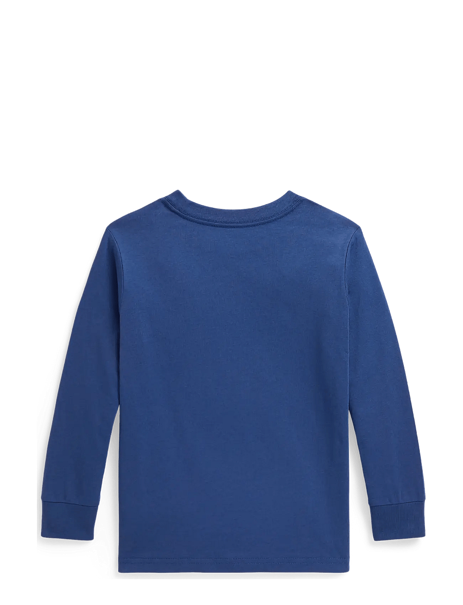 Ralph Lauren Kids - Cotton Jersey Long-Sleeve Tee - långärmade t-shirts - dusty azure/c1268 - 1