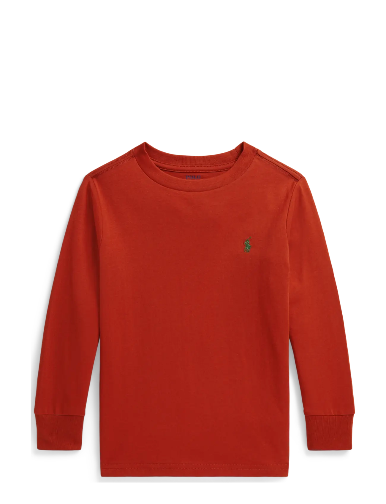 Ralph Lauren Kids Cotton Jersey Long-Sleeve Tee, 5, Sweatshirts & Hoodies, Orange - Sweatshirts, Kinder