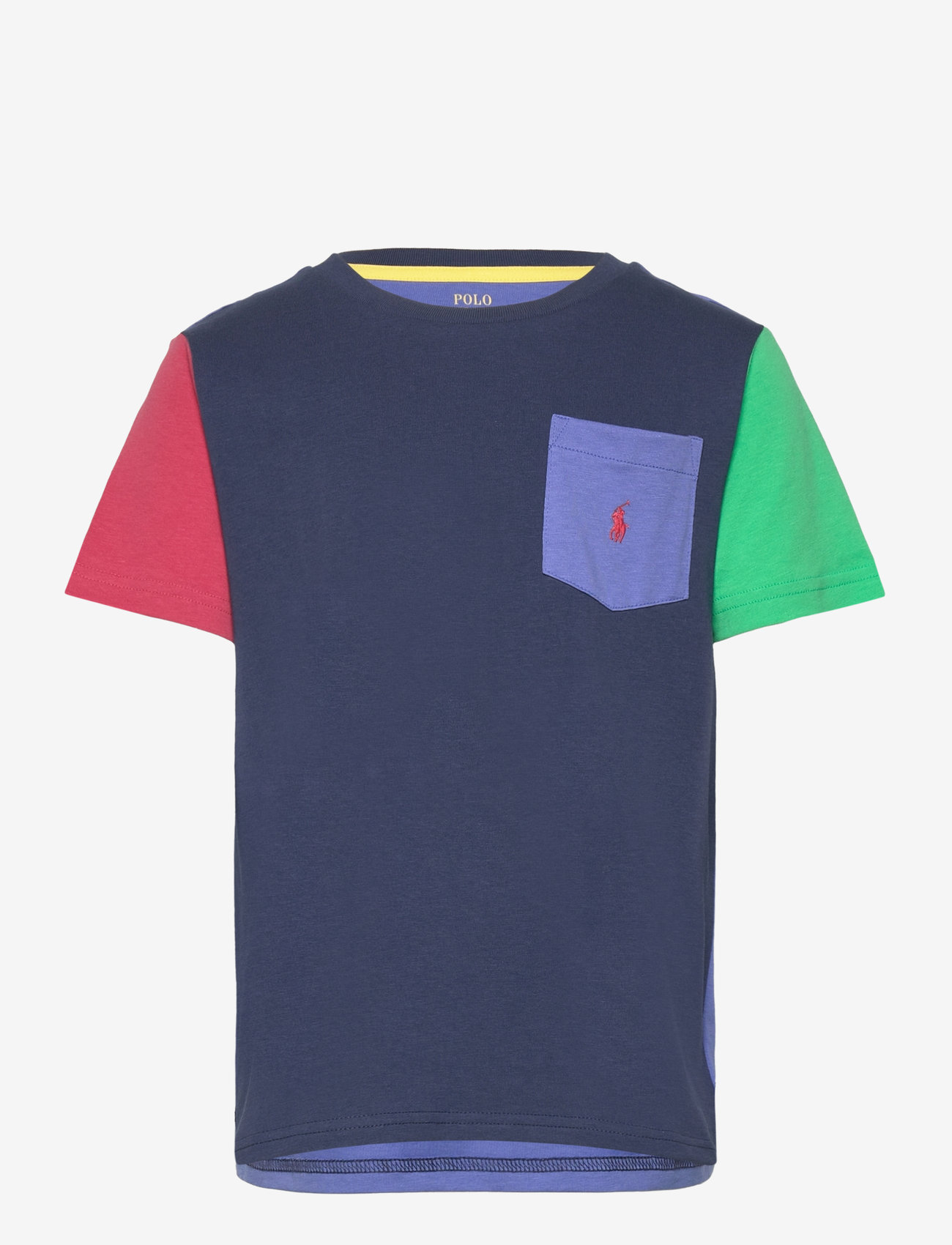 Ralph Lauren Kids - Color-Blocked Cotton Pocket Tee - rustic navy multi - 0