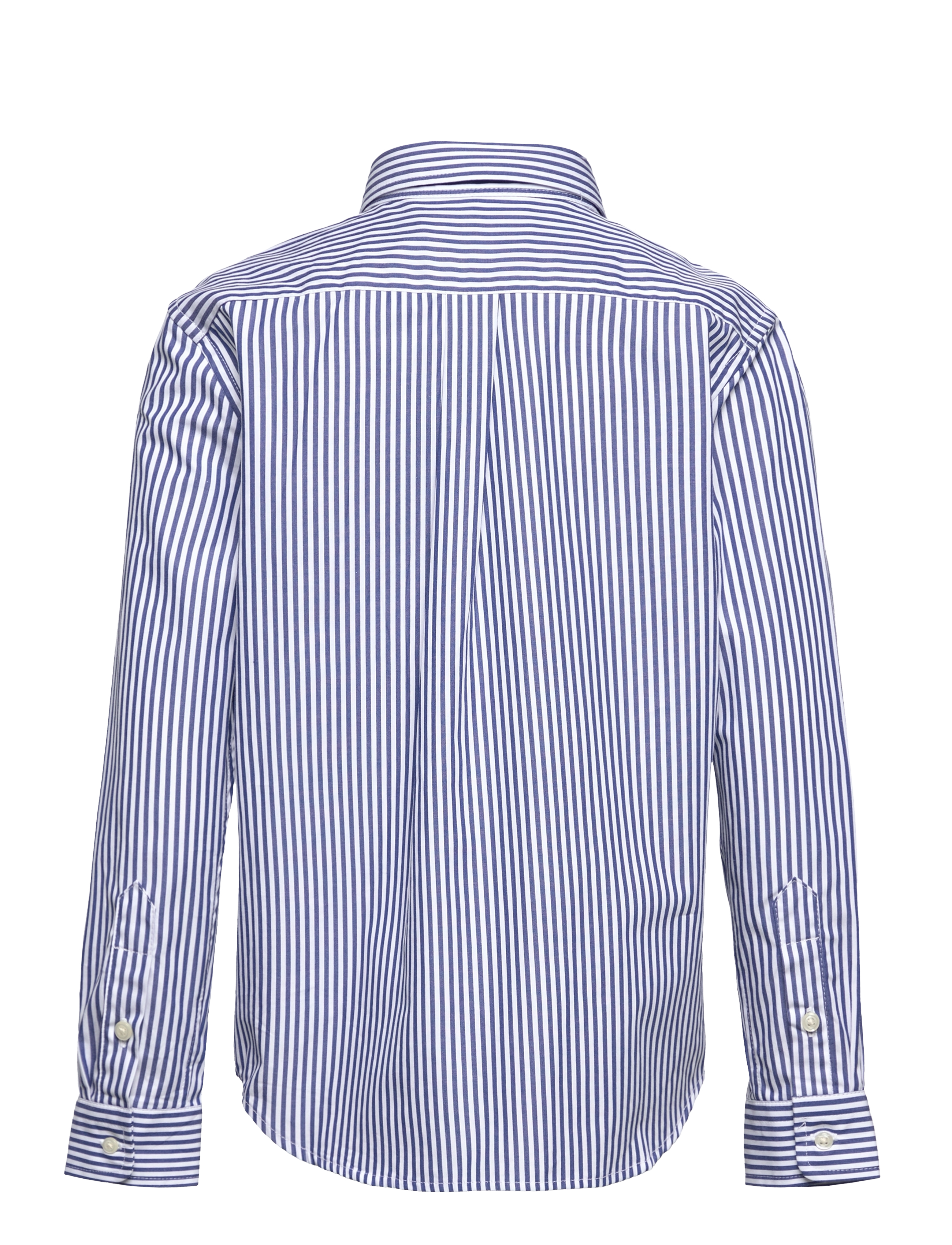 Ralph Lauren Kids - Striped Cotton Poplin Shirt - chemises à manches longues - 4655a navy/white - 1