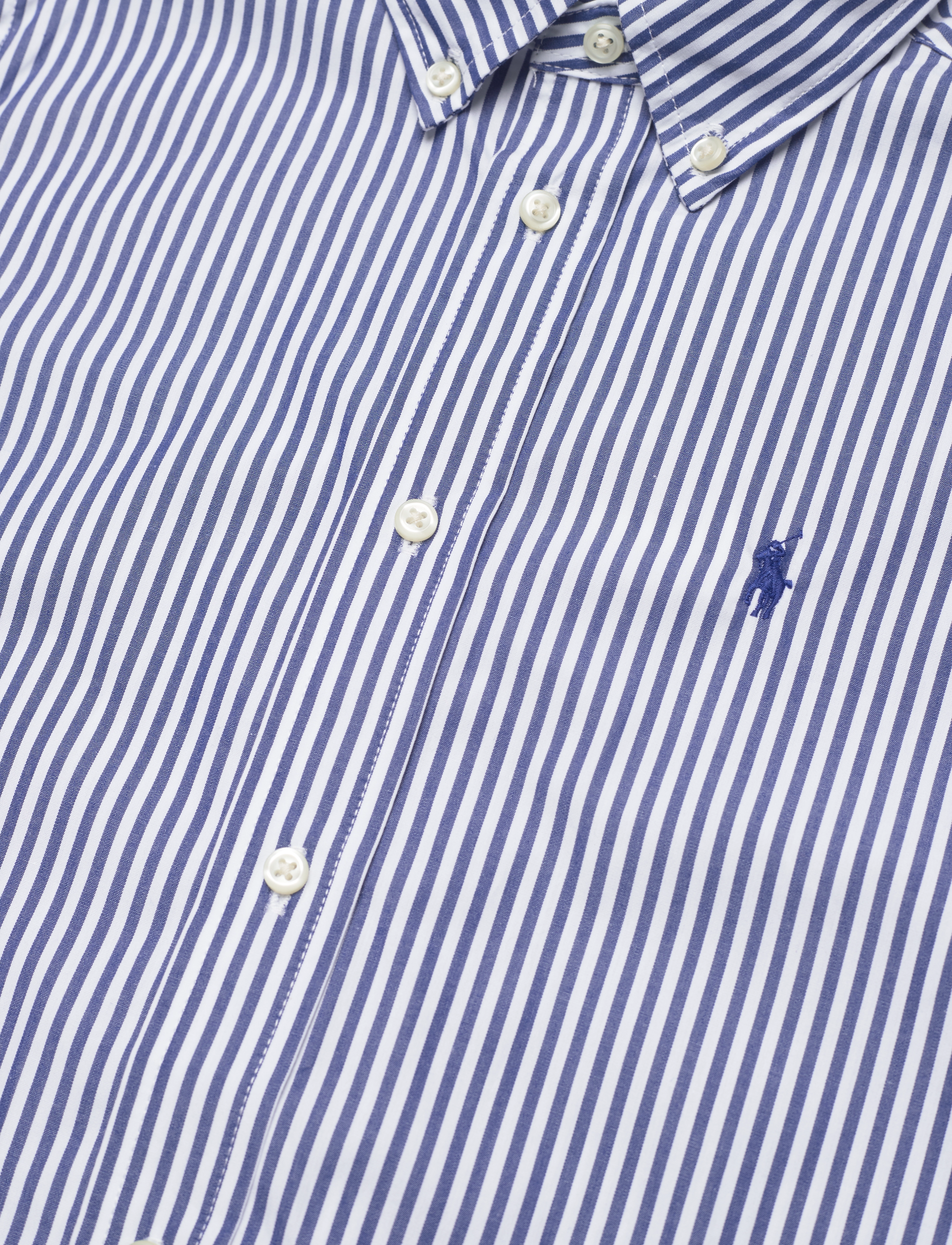 Ralph Lauren Kids - Striped Cotton Poplin Shirt - chemises à manches longues - 4655a navy/white - 2