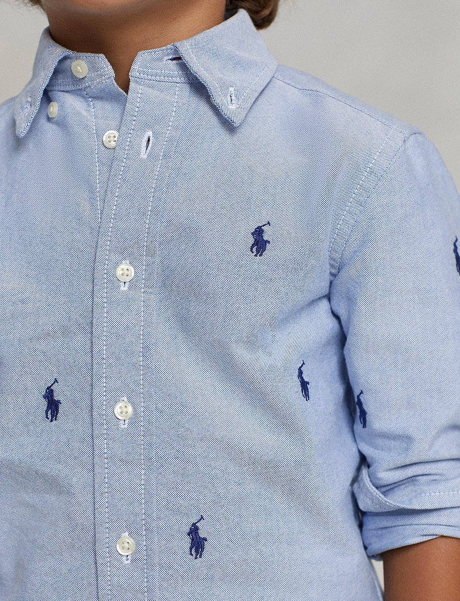 Ralph Lauren Kids - CLASSIC OXFORD-CLBDPPC-SI-SPS - langärmlige hemden - bsr blue with aoe - 4