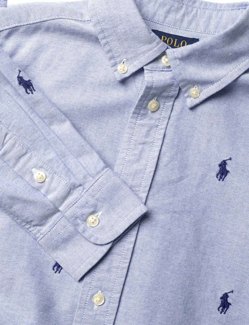 Ralph Lauren Kids - Polo Pony Cotton Oxford Shirt - langærmede skjorter - bsr blue with aoe - 5