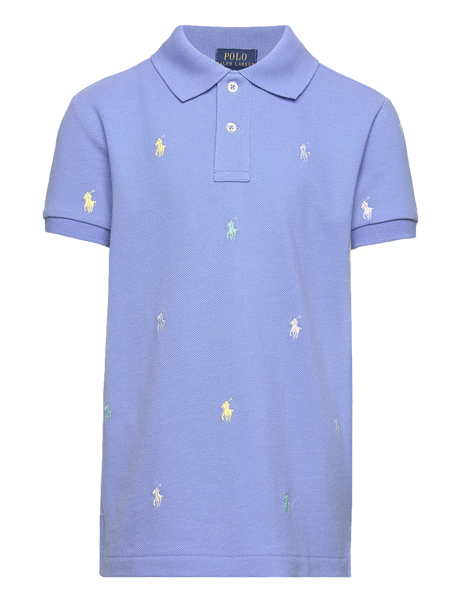 Ralph Lauren Kids - Polo Pony Cotton Mesh Polo Shirt - harbor island blu - 0