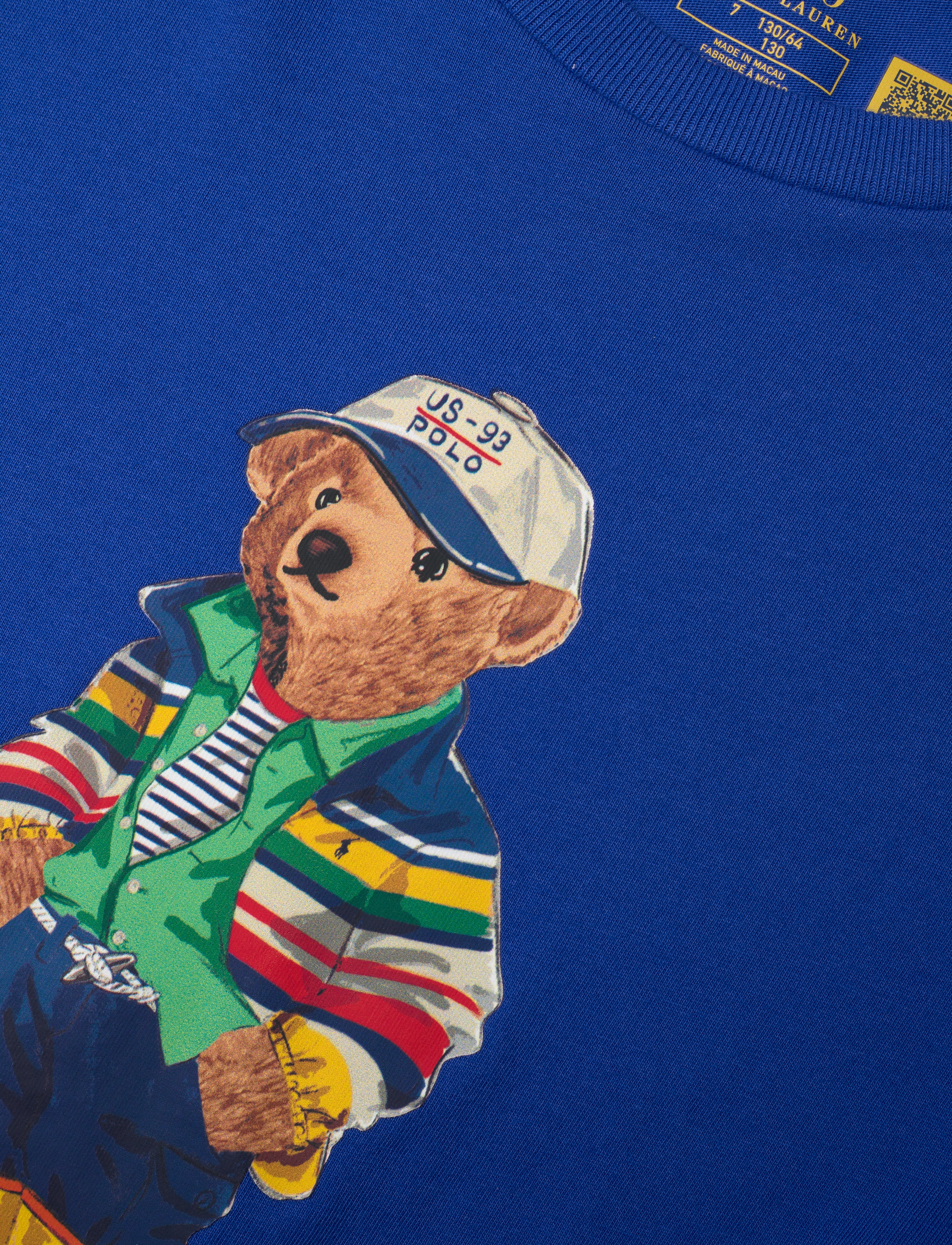 Ralph Lauren Kids - Polo Bear Cotton Long-Sleeve Tee - travel blue - 2